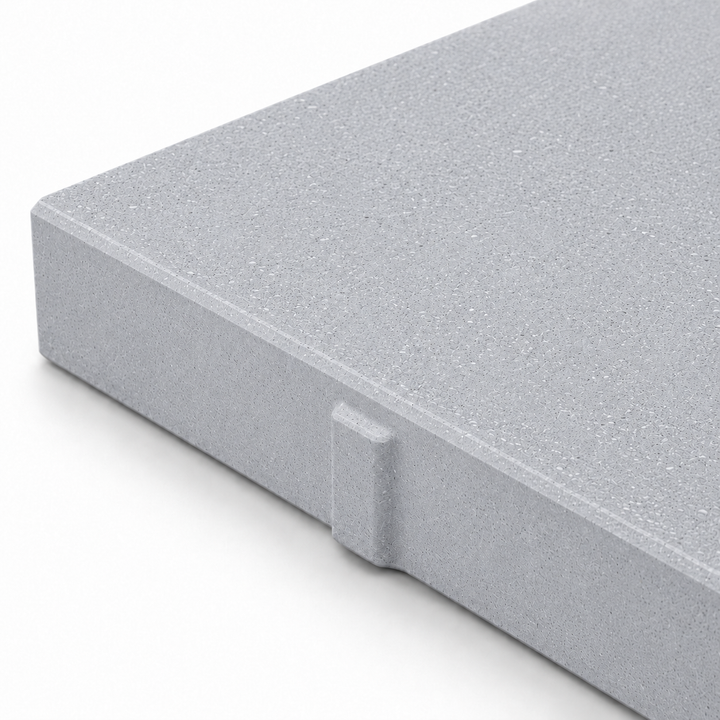 ModaPAVE 32x16 grade-set concrete paver in Platinum — render view | ModaConcrete outdoor hardscape
