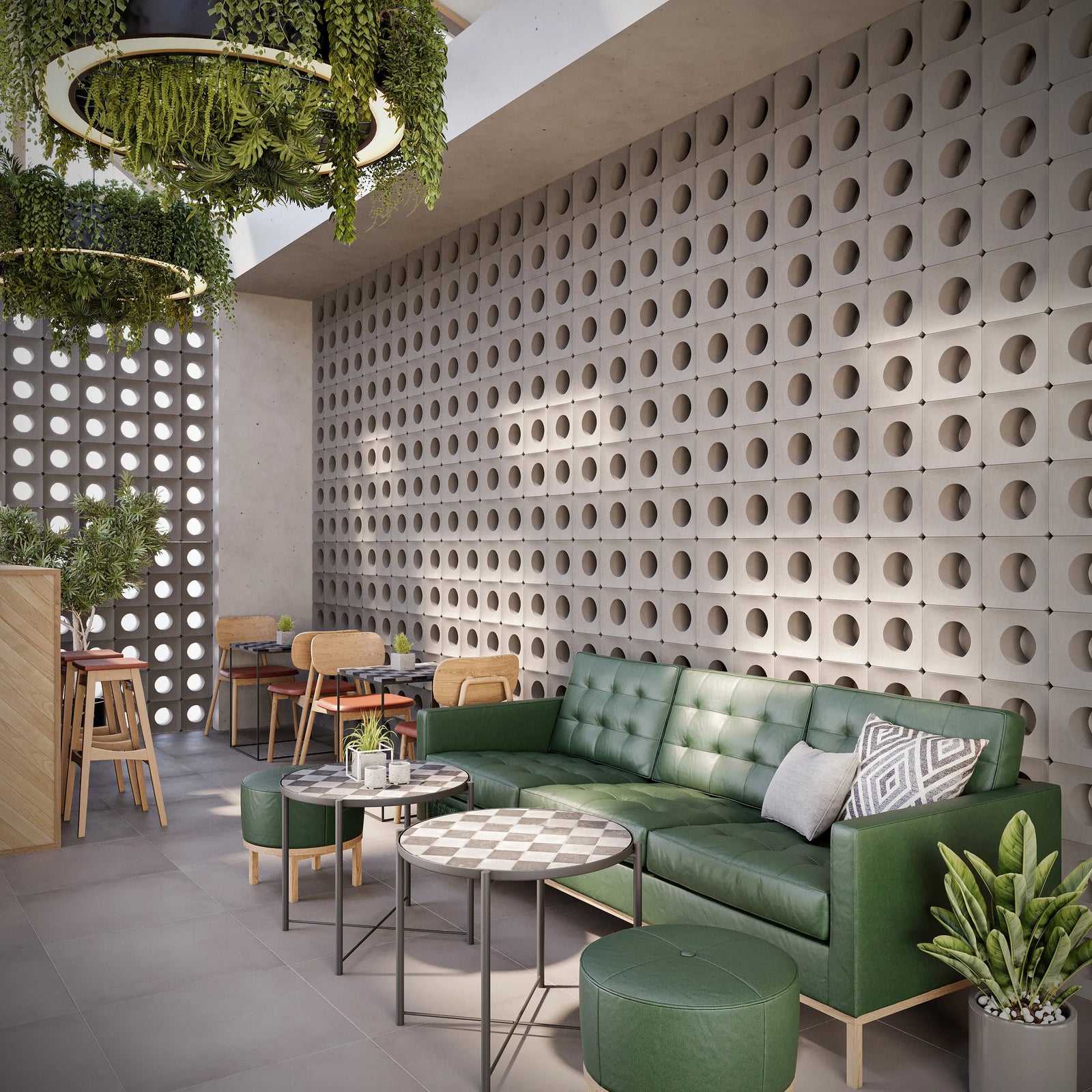 KUBE breeze block by ModaConcrete — hyper-pressed concrete screen block for privacy walls and airflow