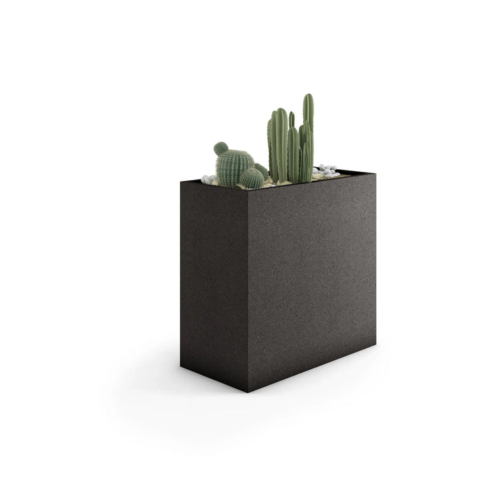Linea Large Outdoor Planter Medium 36" L x 36" H x 16" W Graphite