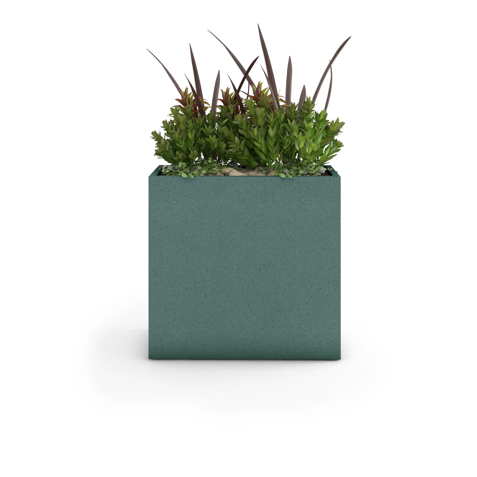 Linea Large Outdoor Planter Medium 36" L x 36" H x 16" W Grey