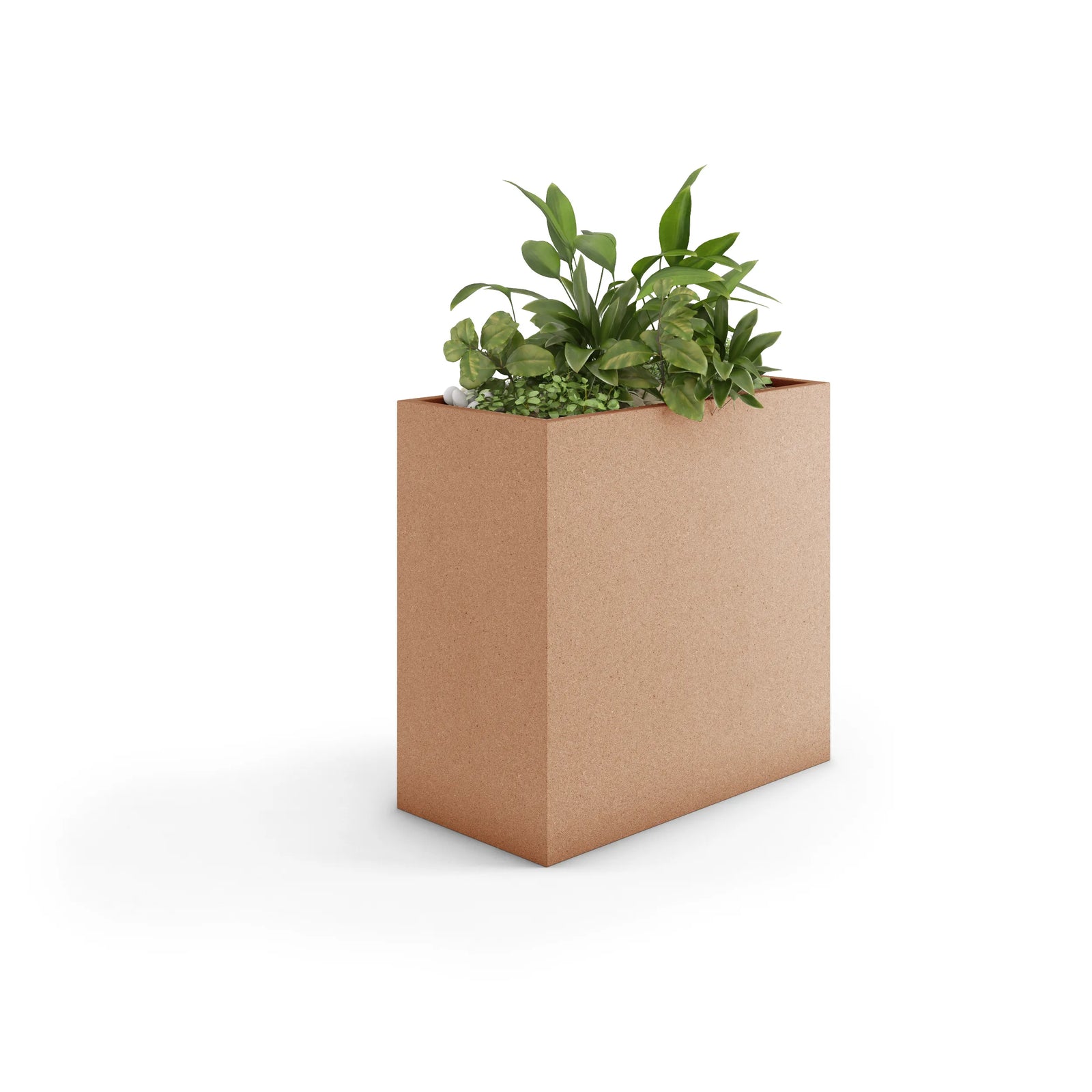 Linea Large Outdoor Planter Medium 36" L x 36" H x 16" W Rose