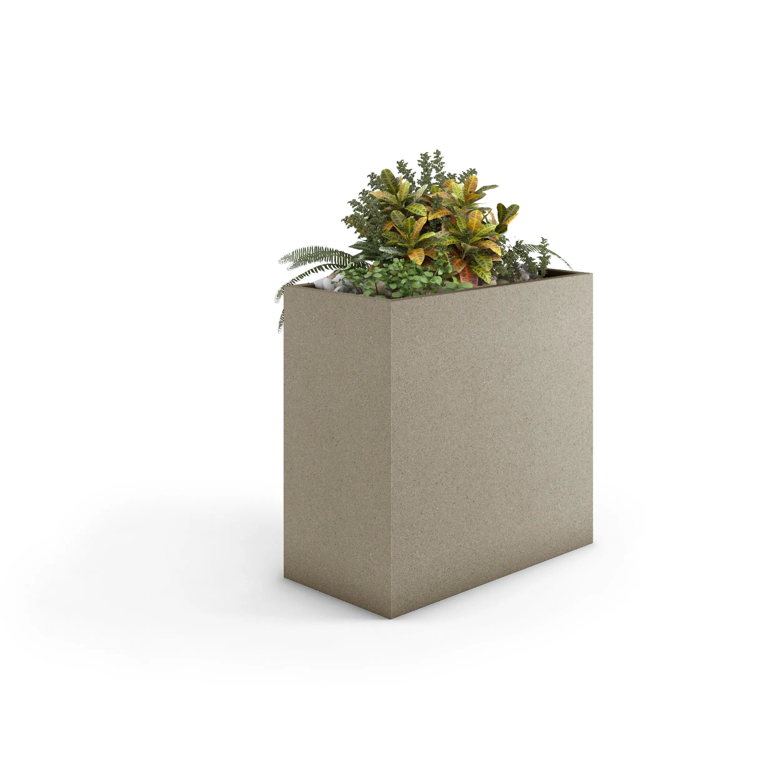 Linea Large Outdoor Planter Medium 36" L x 36" H x 16" W Sand
