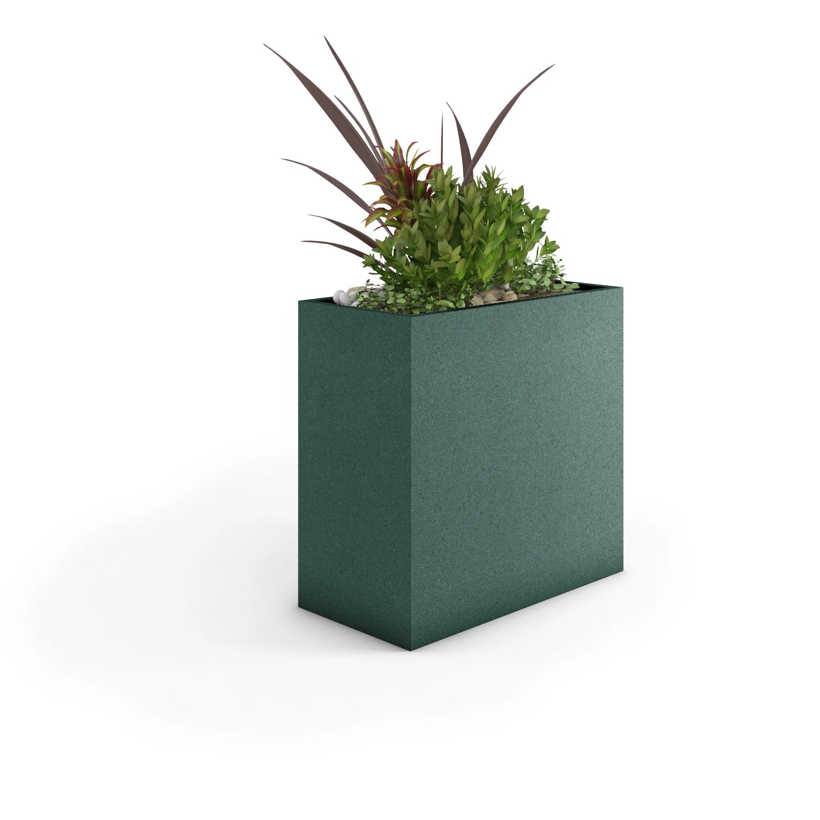 Linea Large Outdoor Planter Medium 36" L x 36" H x 16" W Smokey Blue