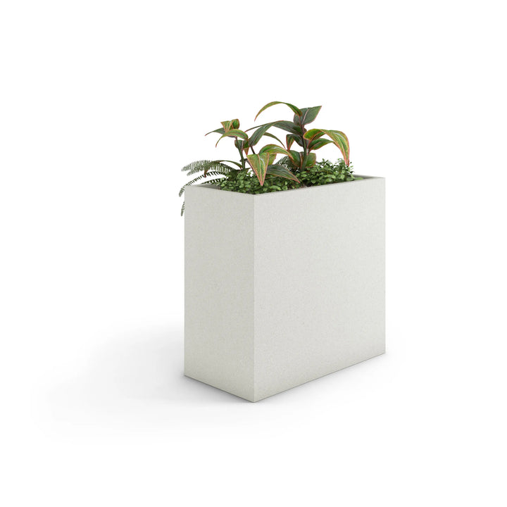 Linea Large Outdoor Planter Medium 36" L x 36" H x 16" W White