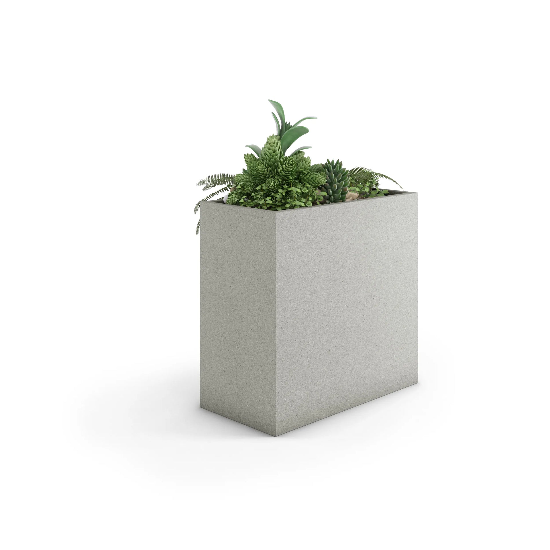 Linea Large Outdoor Planter Small 36" L x 24" H x 12" W Grey