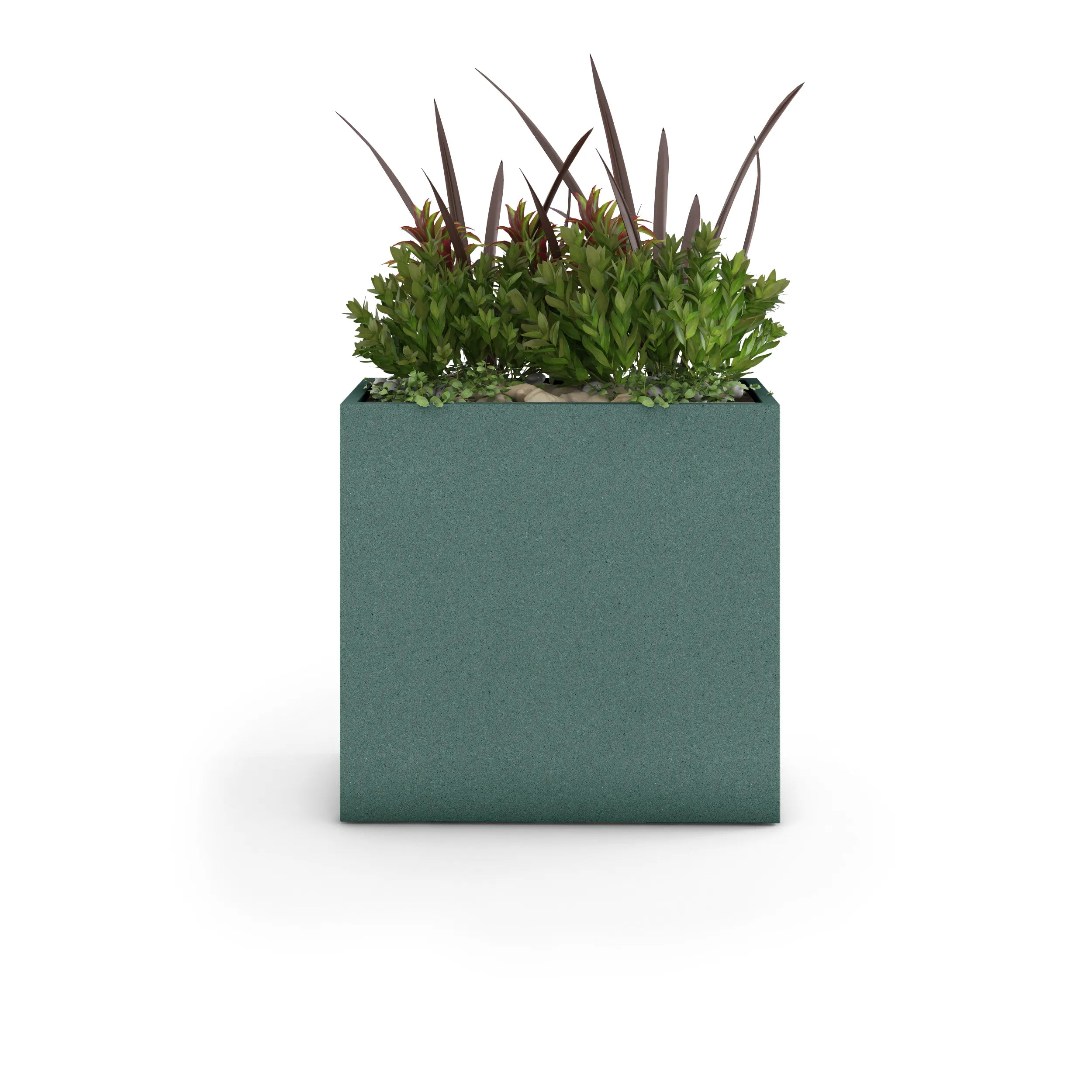 Linea Large Outdoor Planter Small 36" L x 24" H x 12" W Smokey Blue