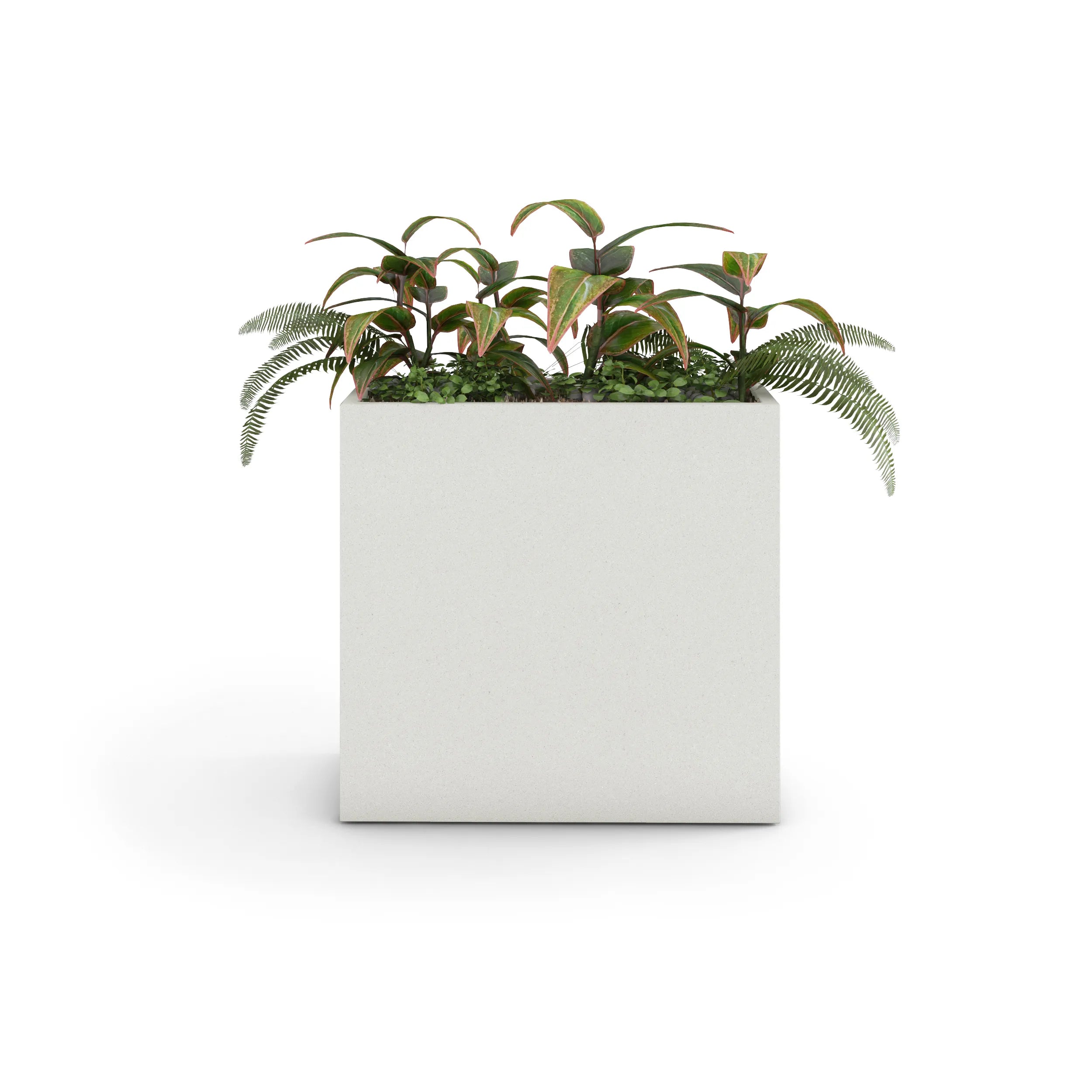 Linea Large Outdoor Planter Small 36" L x 24" H x 12" W White