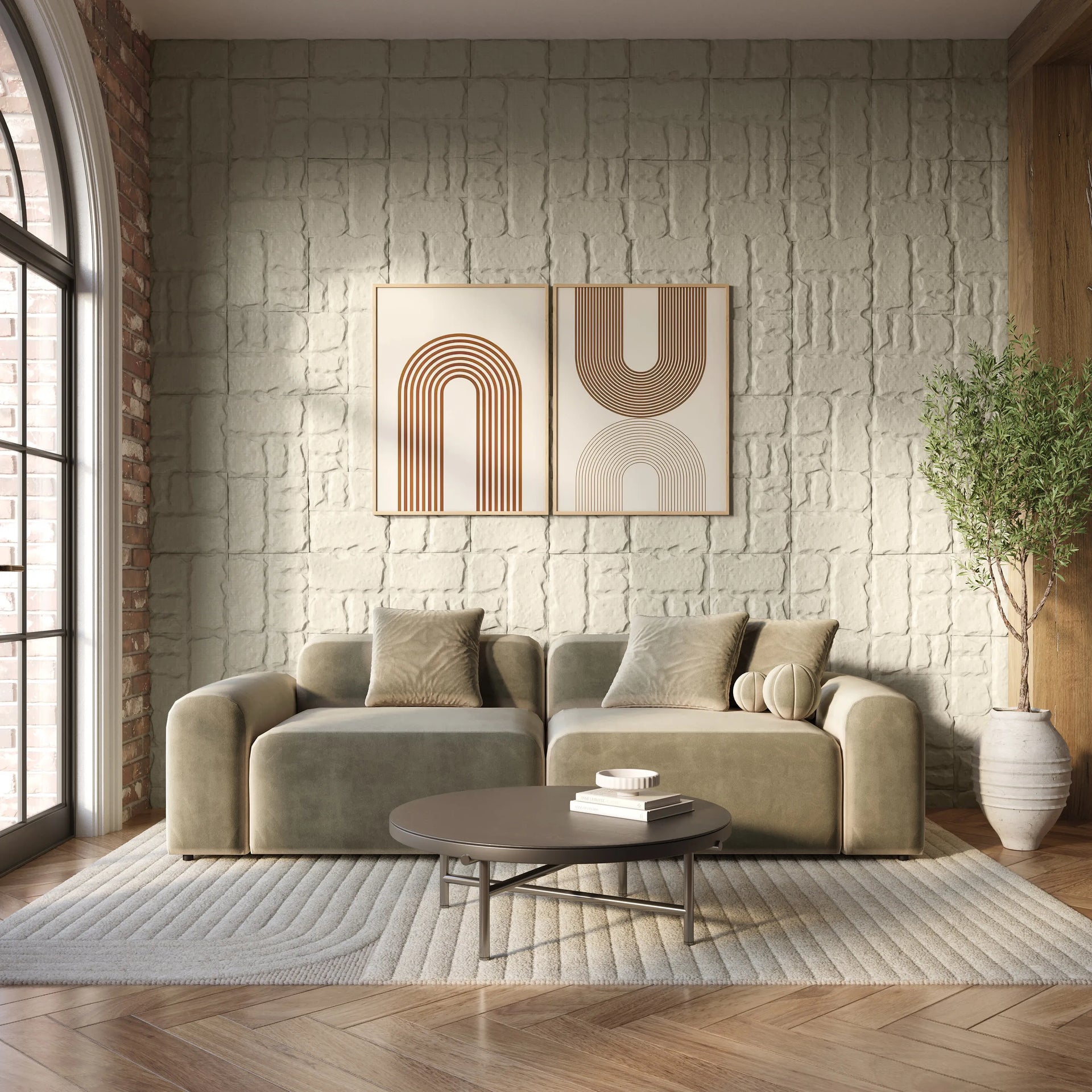 MAYA Concrete Stone Wall Tile Gray