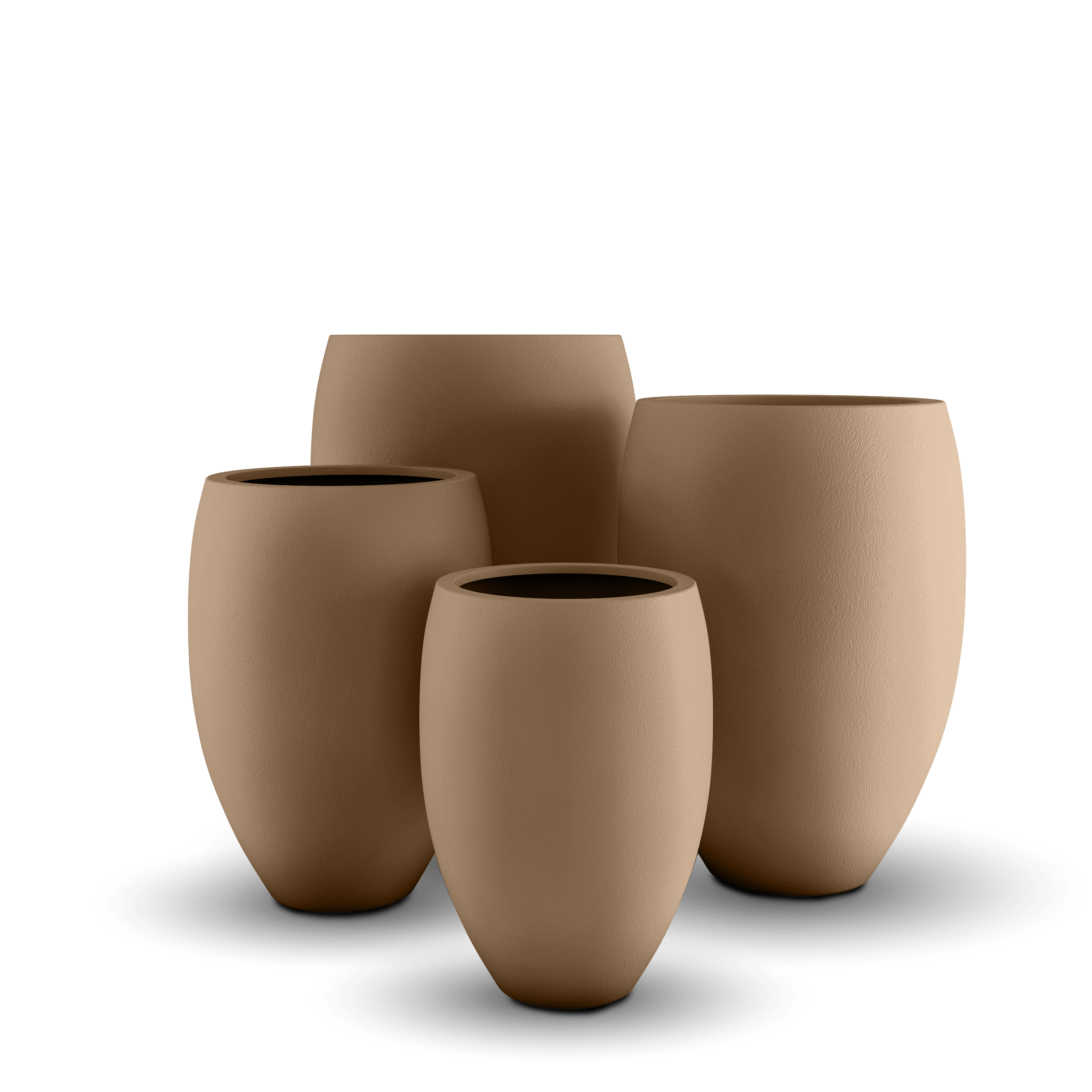 Brandy GFRC Planter in Adobe Buff Color - group