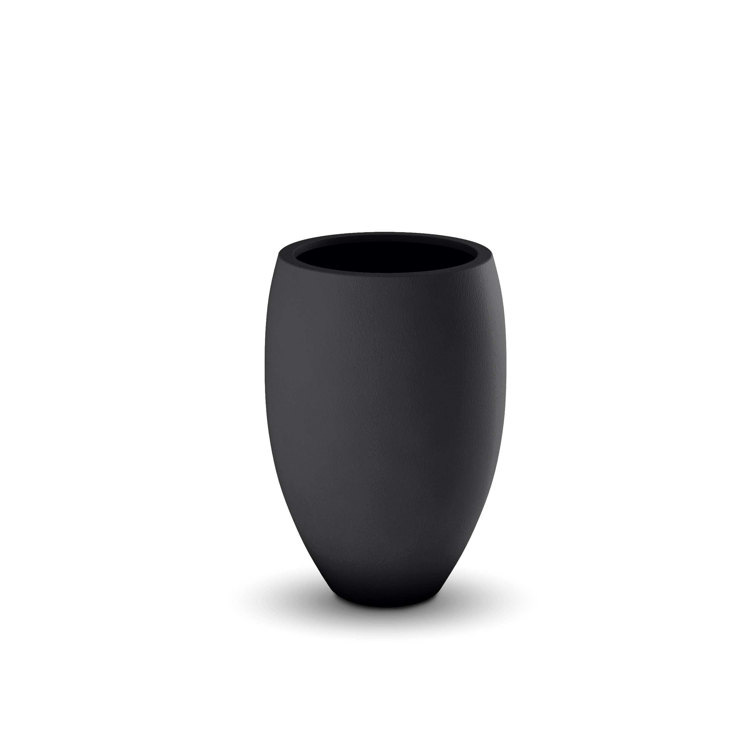 Brandy GFRC Planter in Dark Gray Color - empty