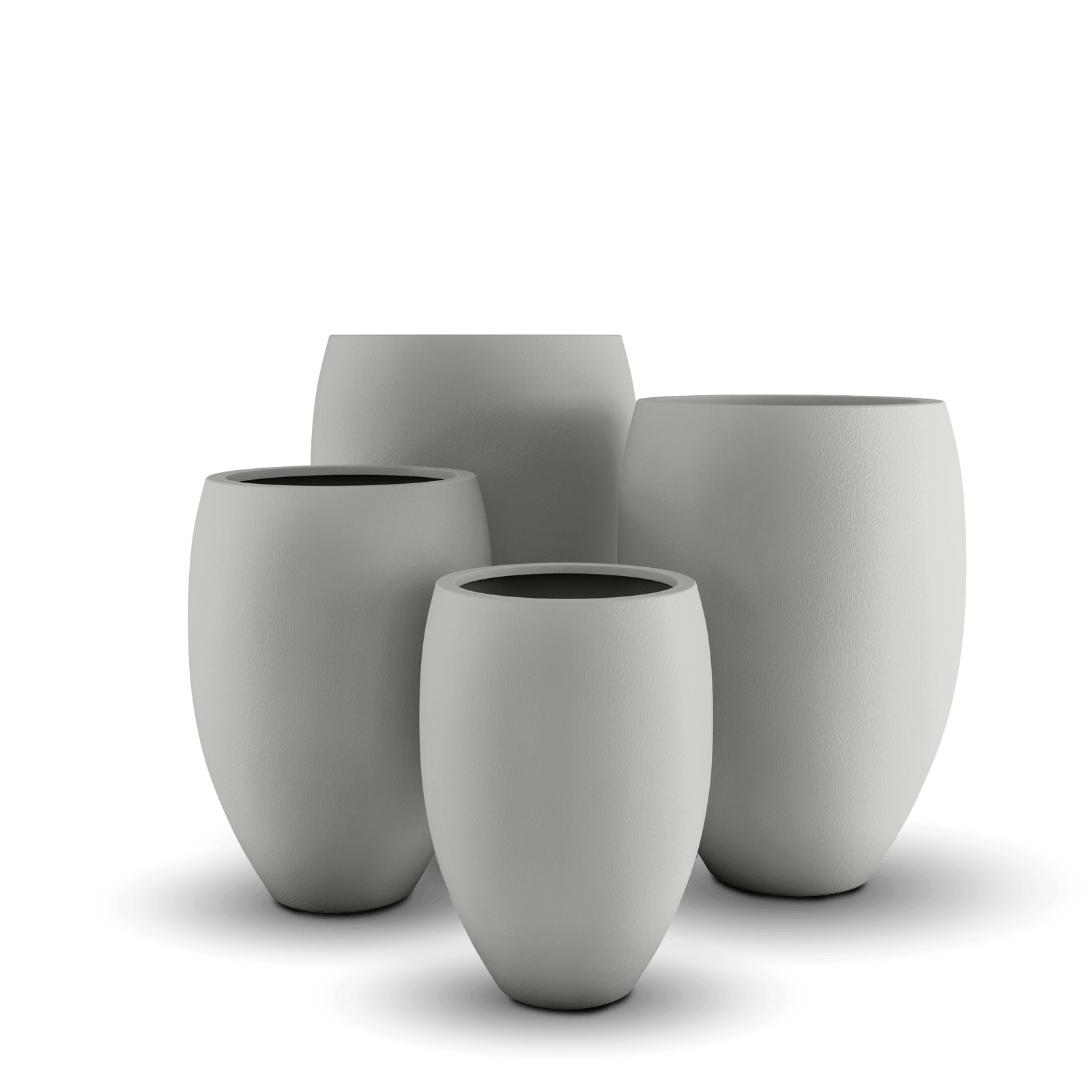 Brandy GFRC Planter in Dover Blue Color - group