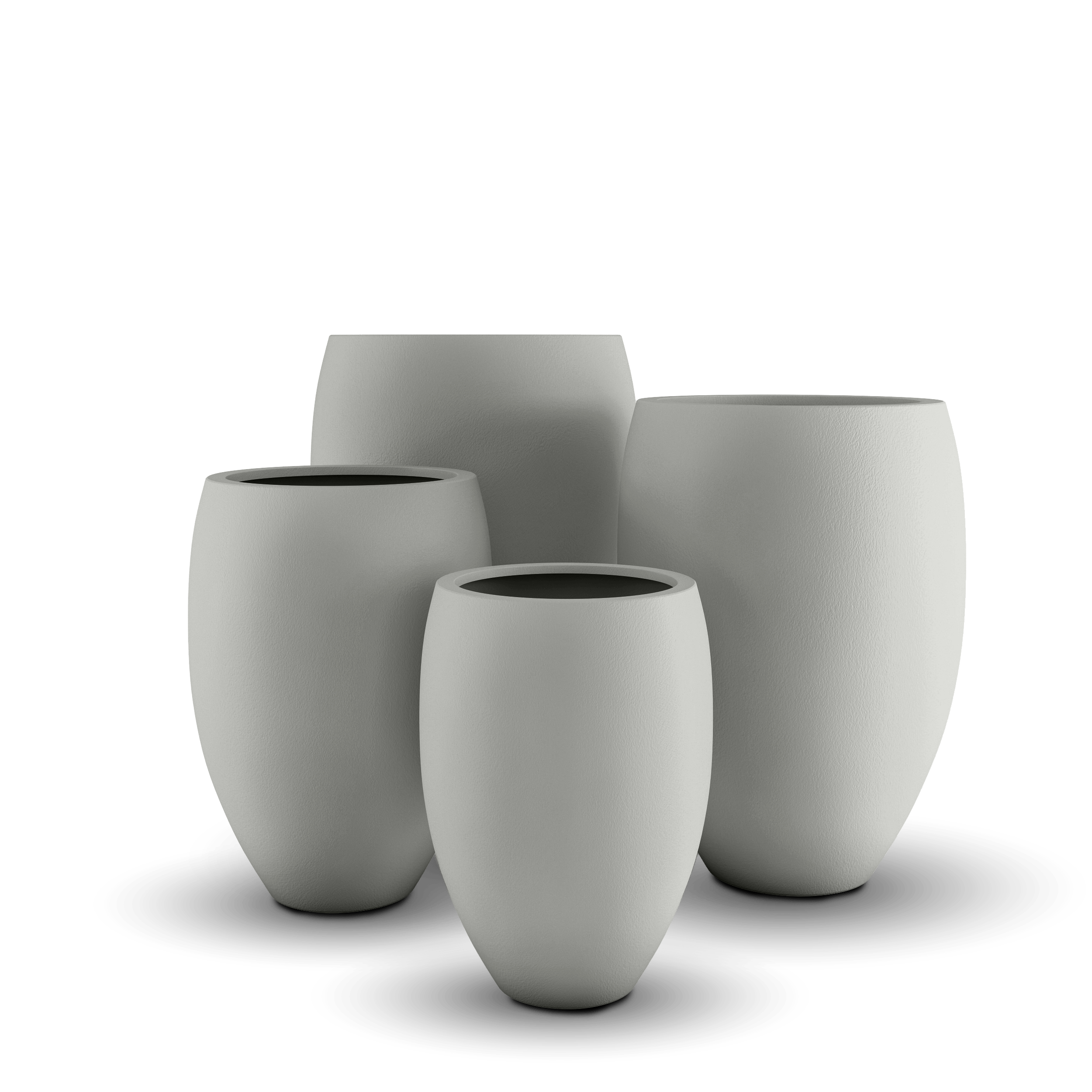 Brandy GFRC Planter in Dover Blue Color - group