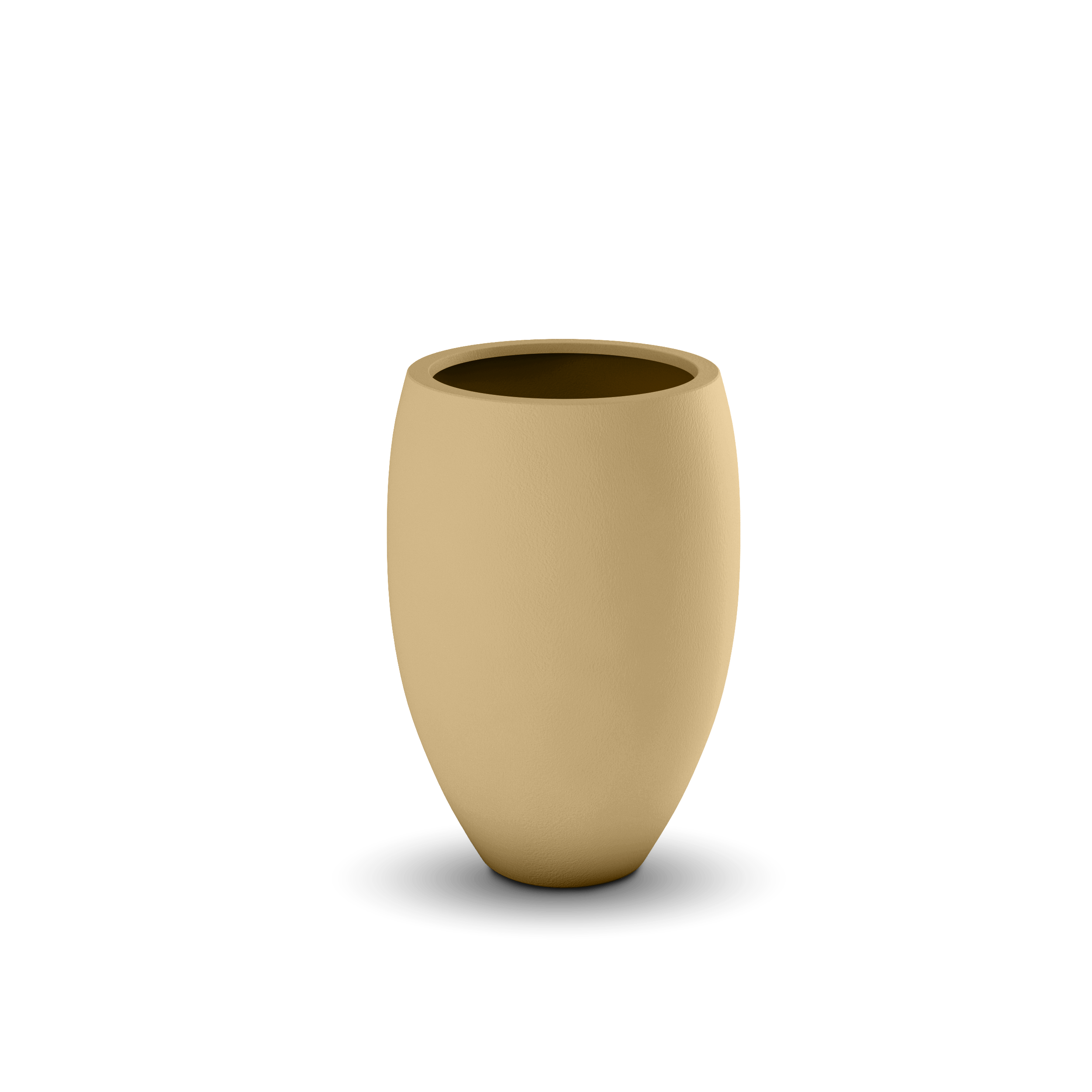 Brandy GFRC Planter in Golden Sandstone Color - empty