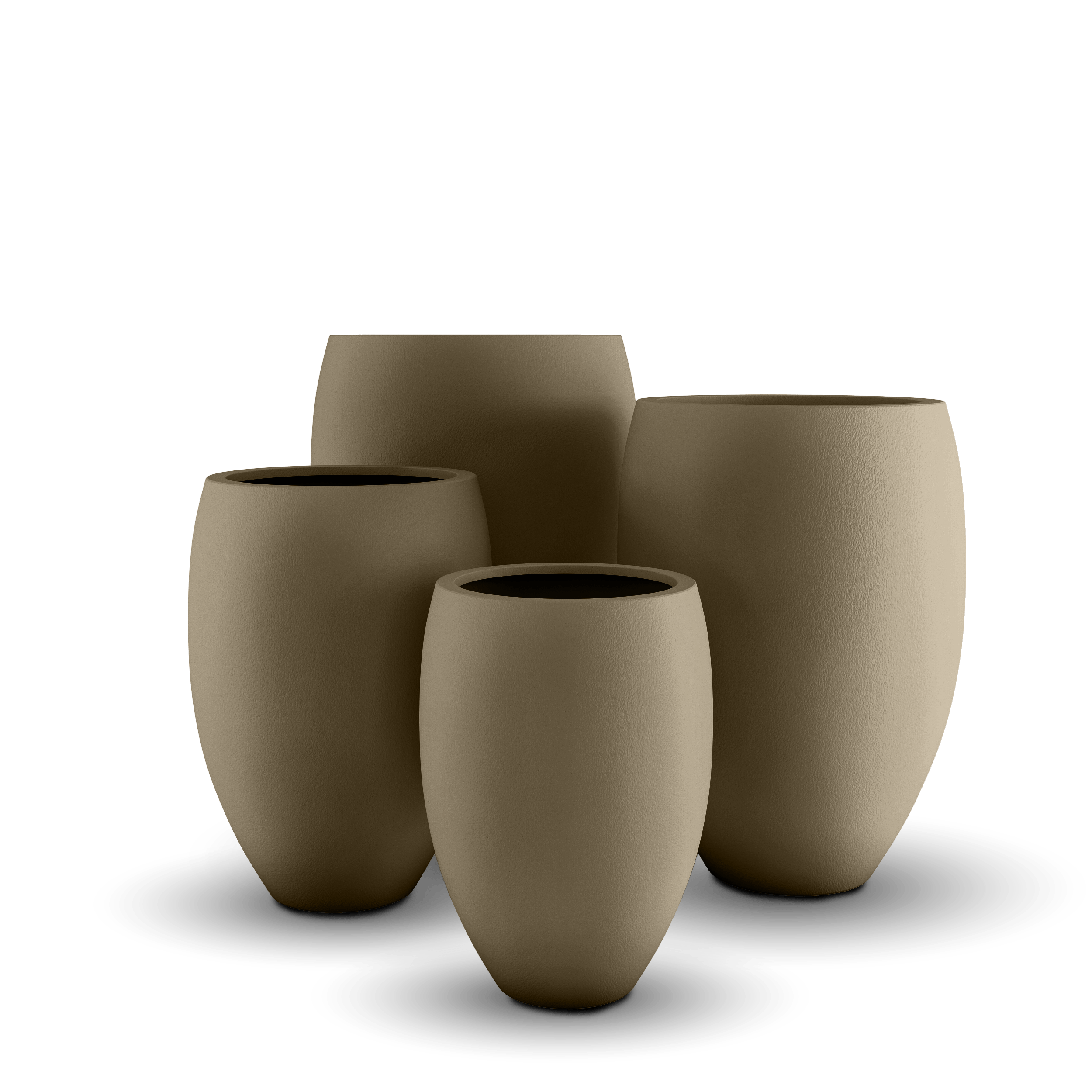Brandy GFRC Planter in Sandstone Color - group