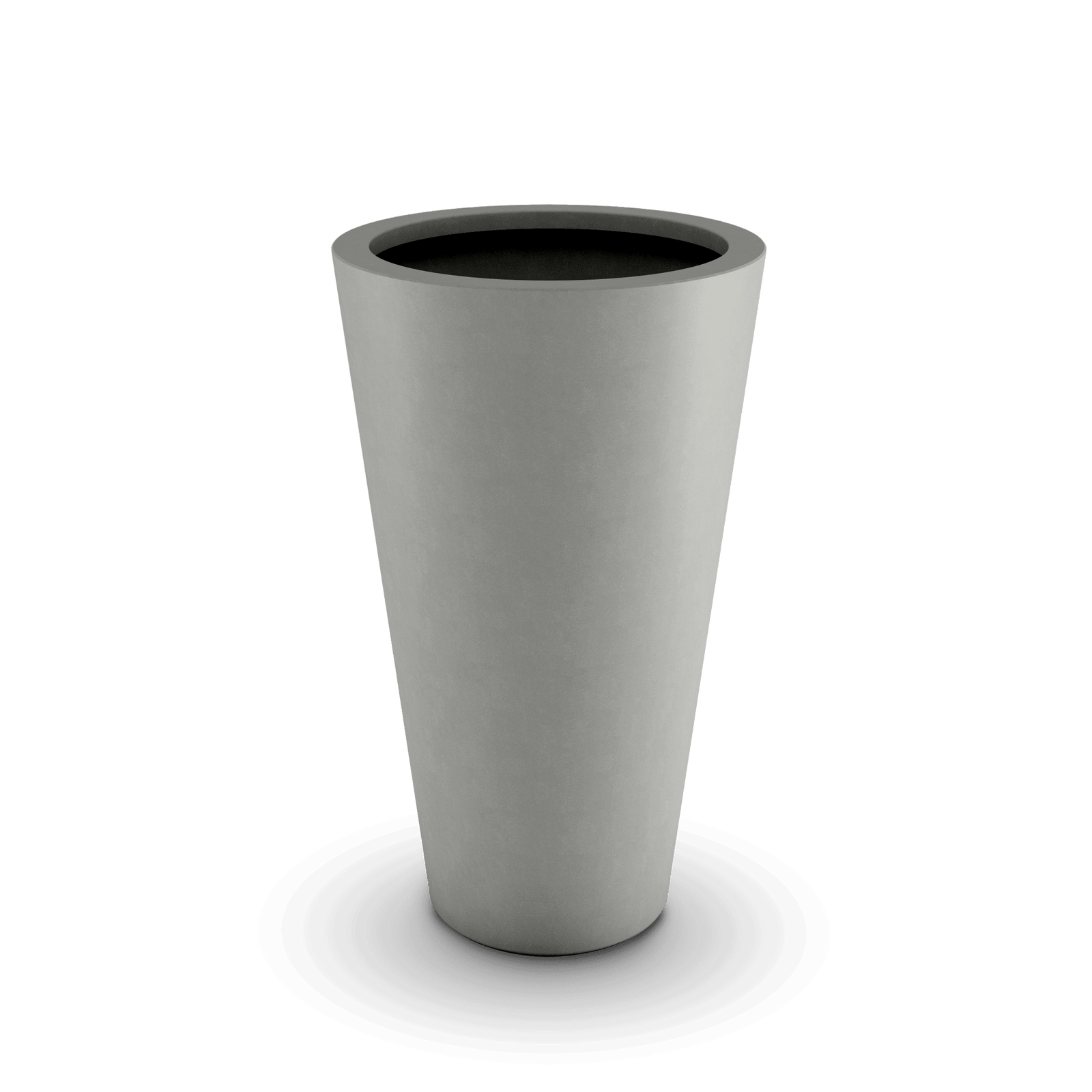 Cone GFRC Planter in Dover Blue Color - 3/4 view