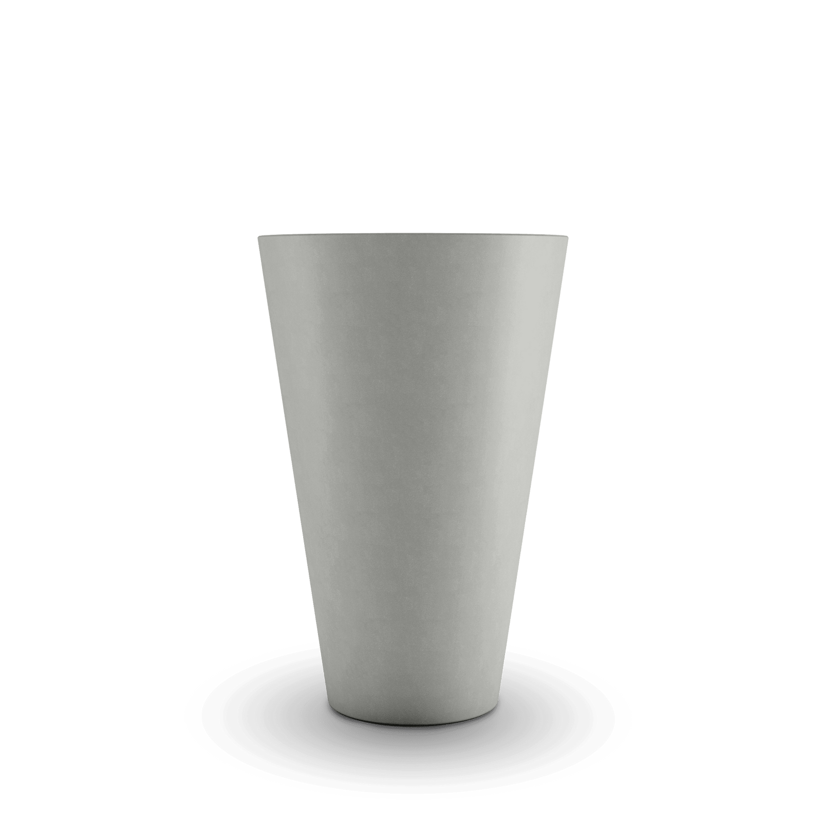 Cone GFRC Planter in Dover Blue Color - straight view