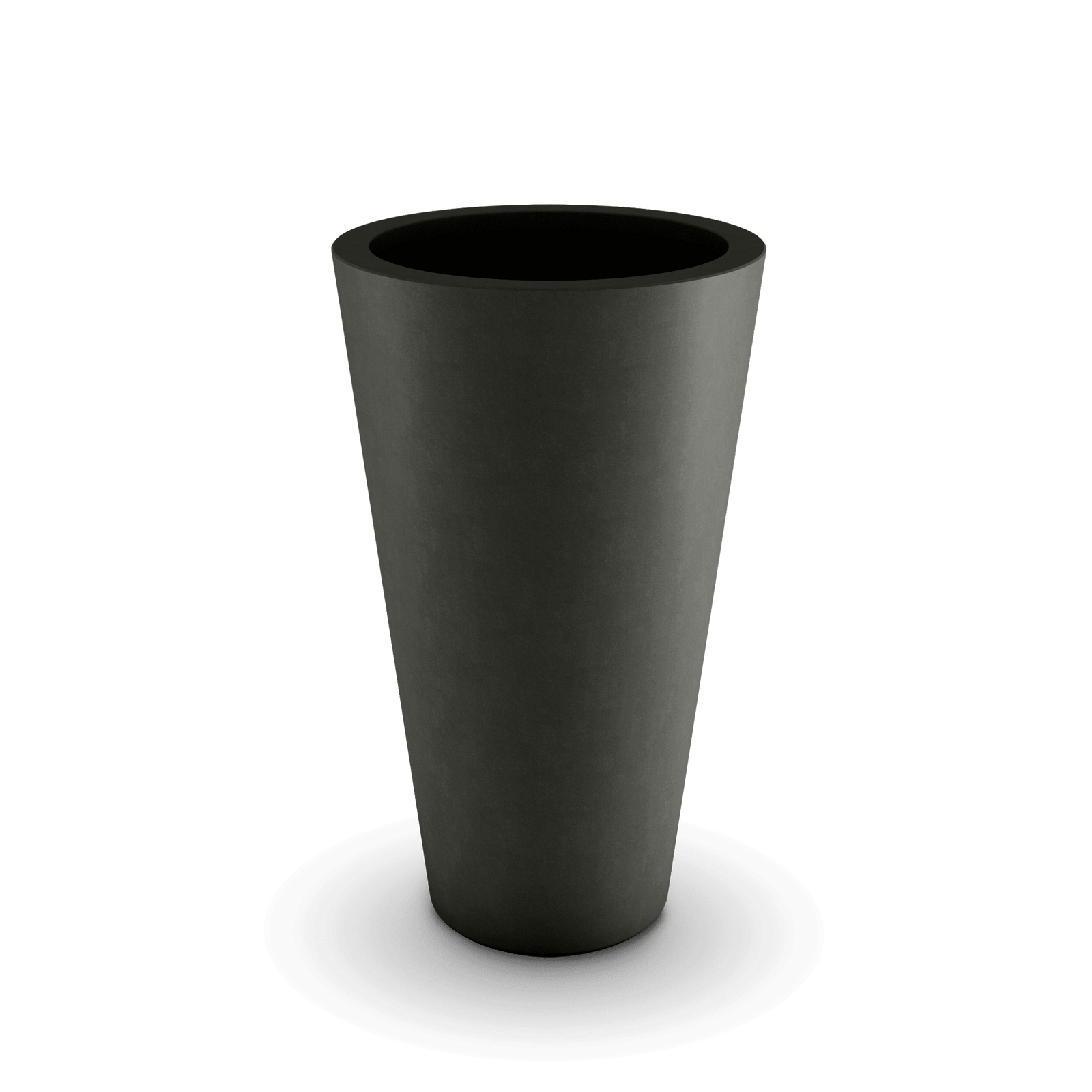 Cone GFRC Planter in French Gray Color - 3/4 view