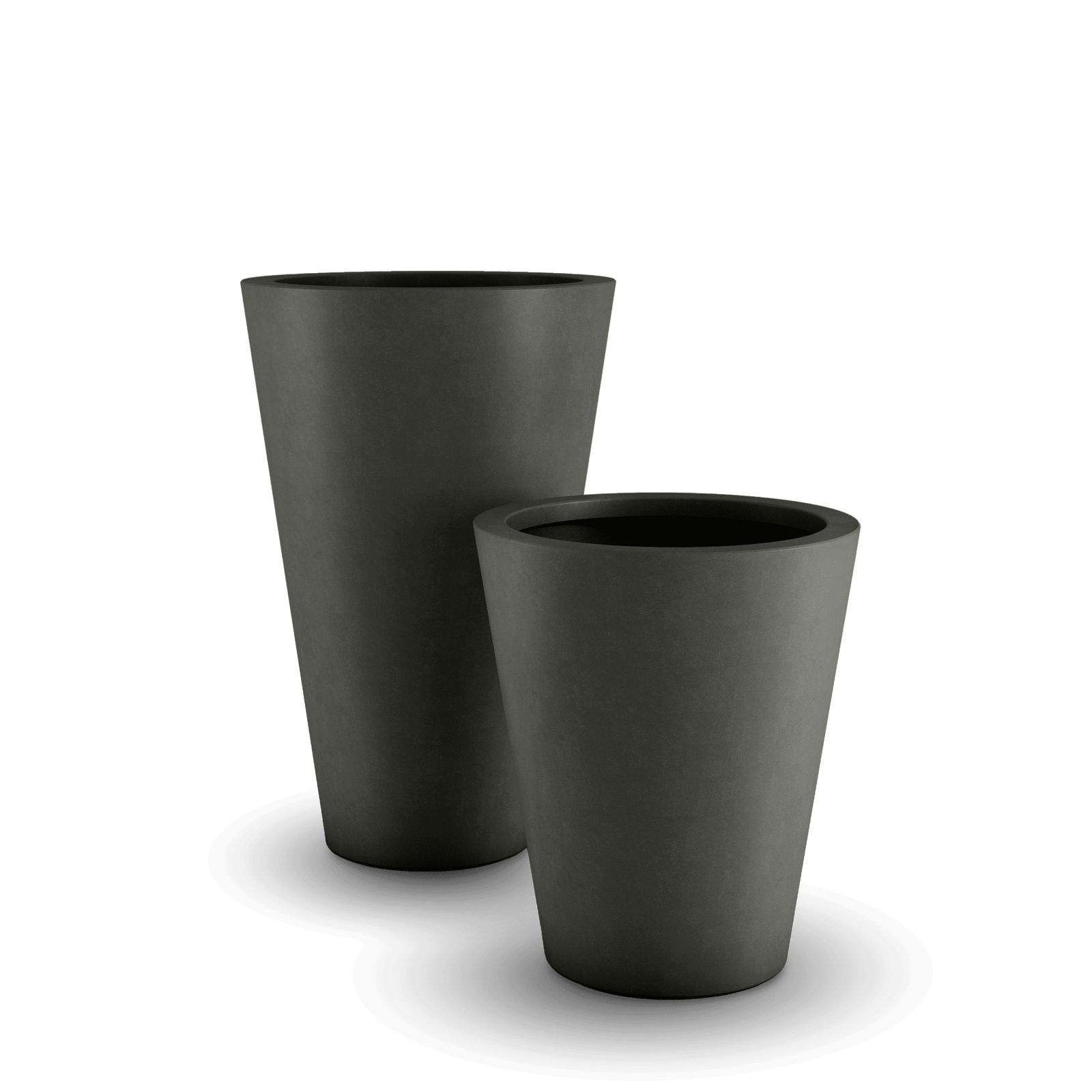 Cone GFRC Planter in French Gray Color - sizes
