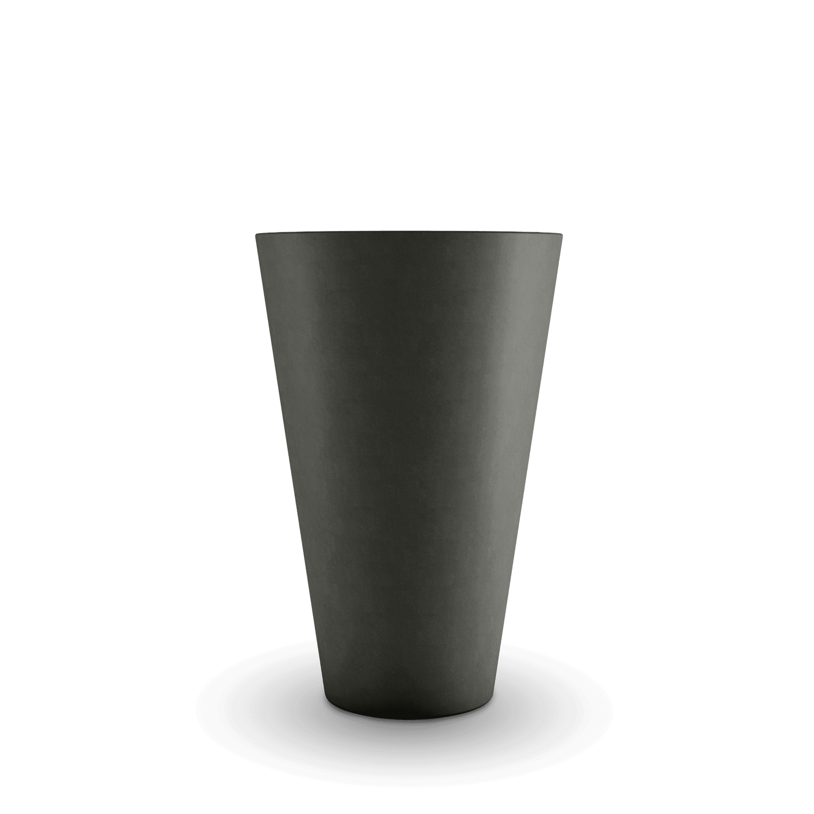 Cone GFRC Planter in French Gray Color - straight view