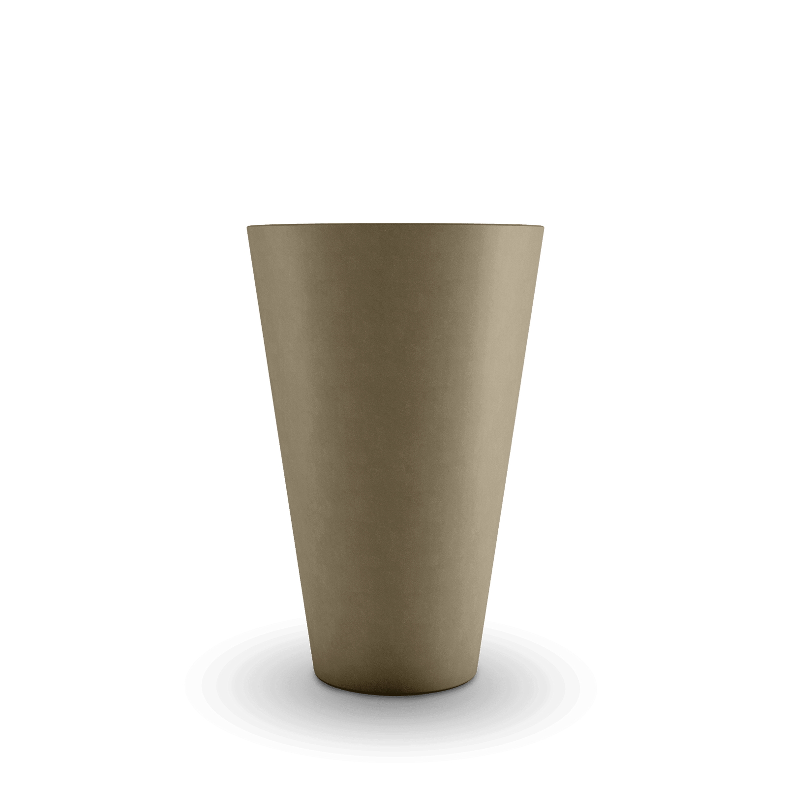 Cone GFRC Planter in Sandstone Color - straight view