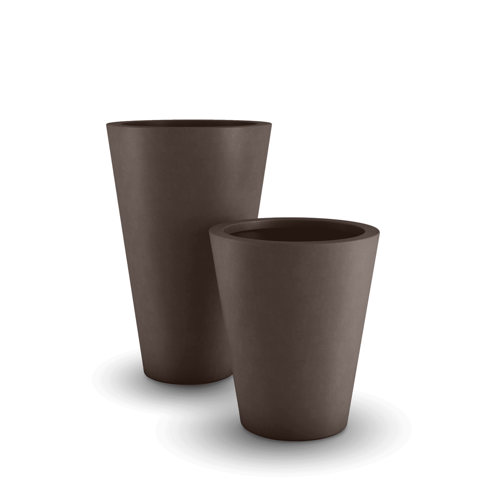 Cone GFRC Planter in Walnut Color - sizes