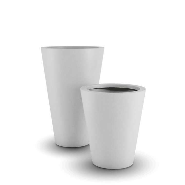 white planter plastic Cone Concrete Planter