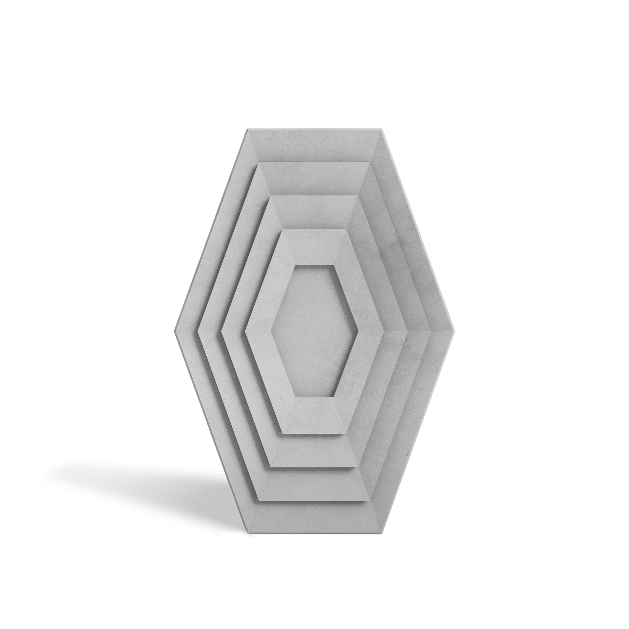 HALO Gray concrete wall tile – narrow-format circular relief tile · ModaConcrete