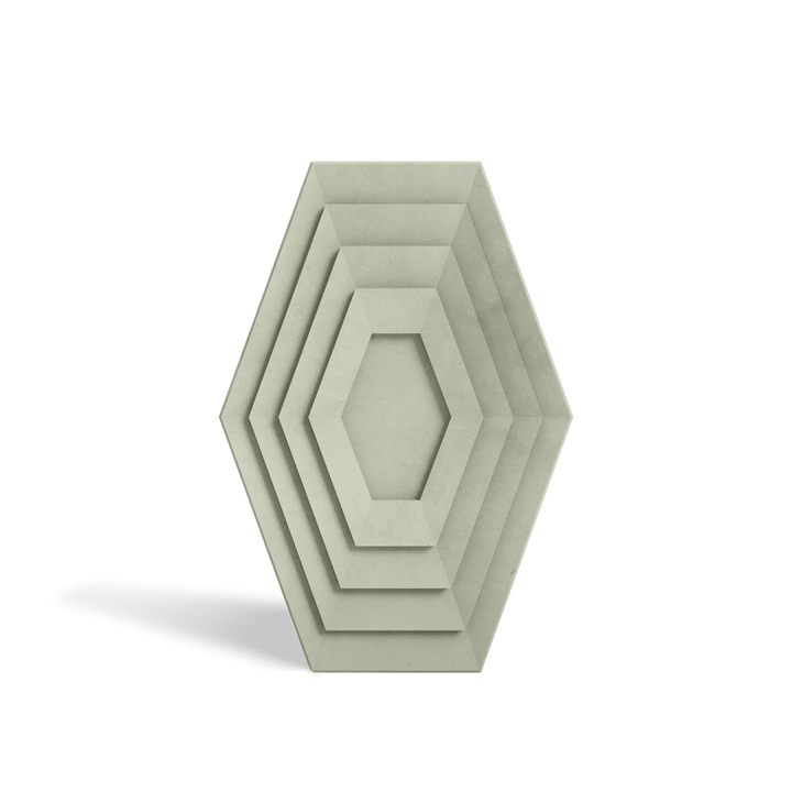 HALO Sage concrete wall tile – narrow-format circular relief tile · ModaConcrete