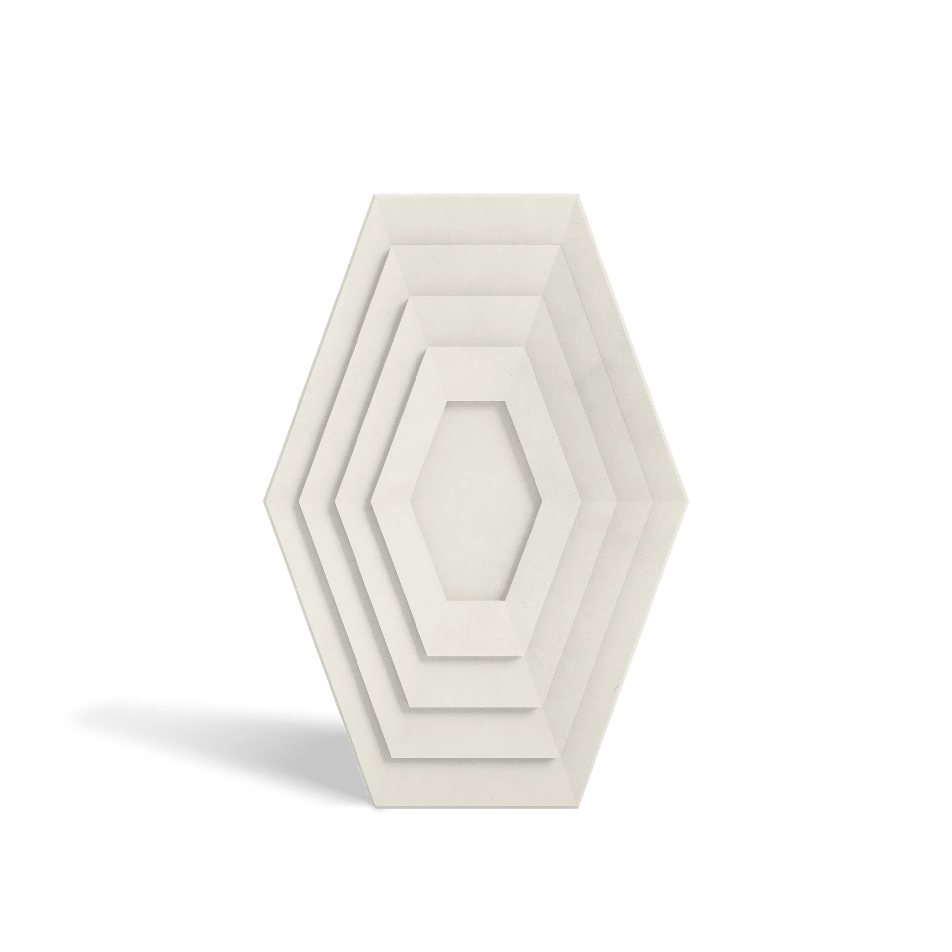 HALO White concrete wall tile – narrow-format circular relief tile · ModaConcrete