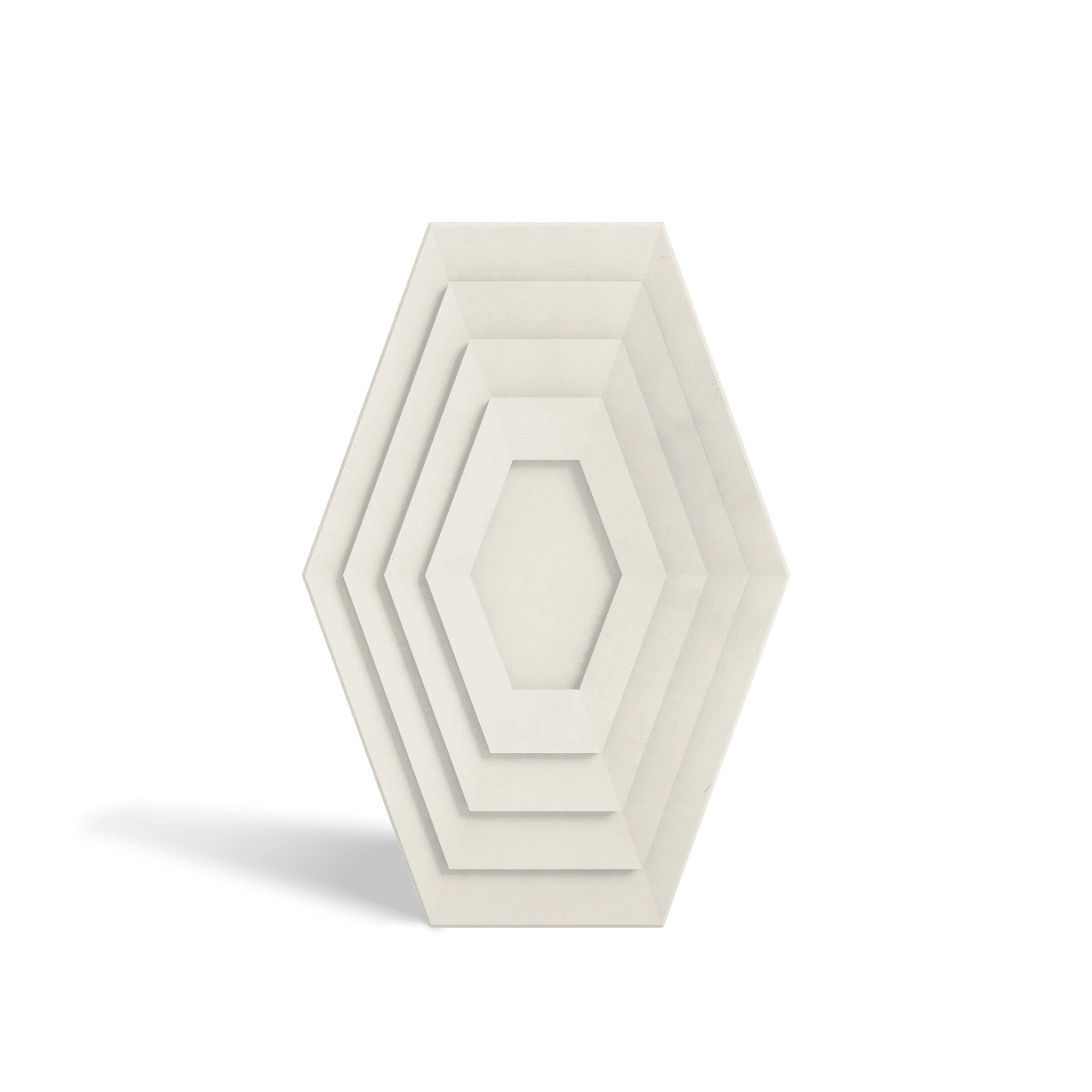 HALO White concrete wall tile – narrow-format circular relief tile · ModaConcrete