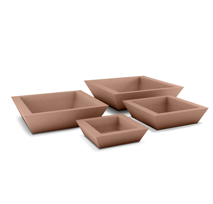 Newport Shallow GFRC Planter in Antique Rose Color - all sizes