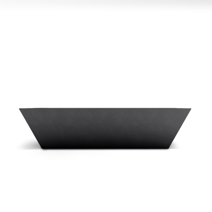 Newport Shallow GFRC Planter in Dark Gray Color - front view