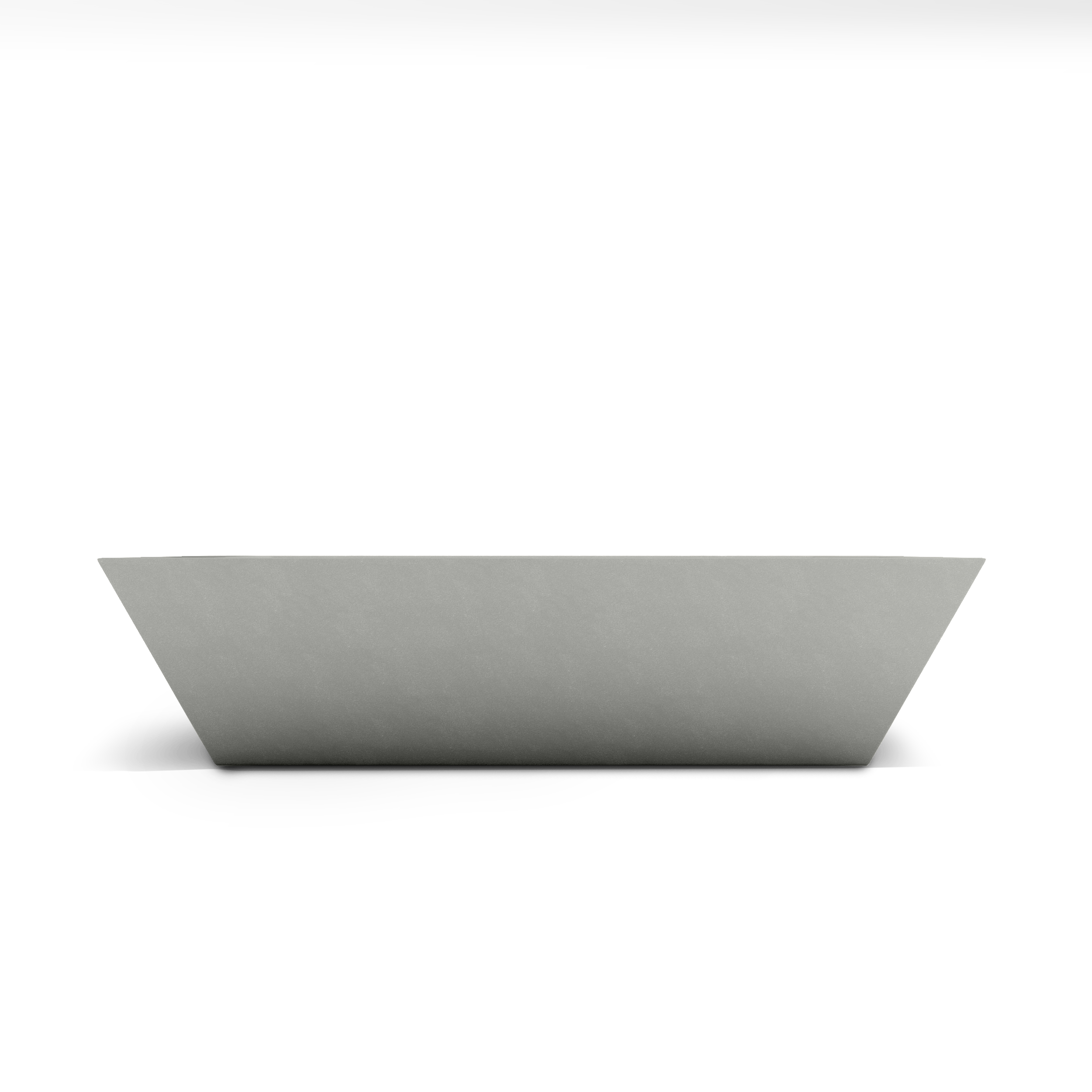 Newport Shallow GFRC Planter in Dover Blue Color - front view