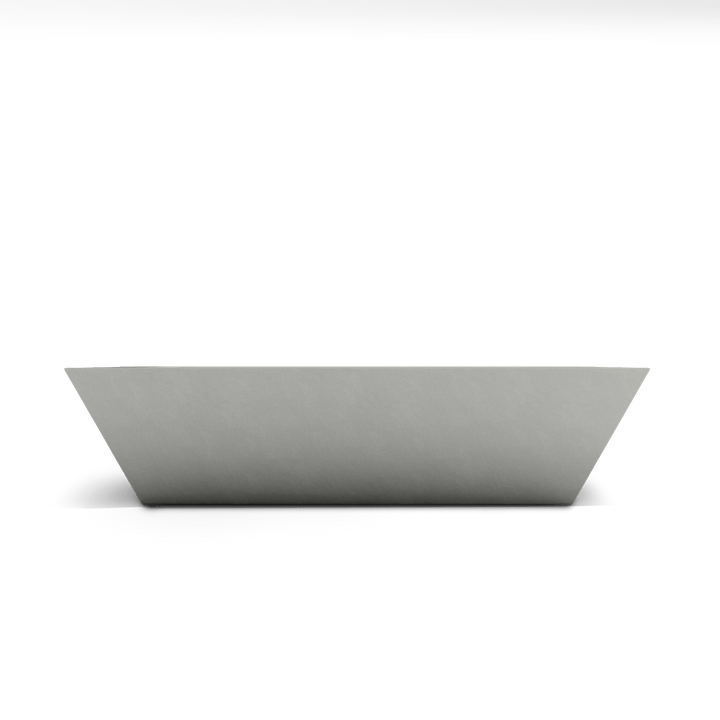 Newport Shallow GFRC Planter in Dover Blue Color - front view