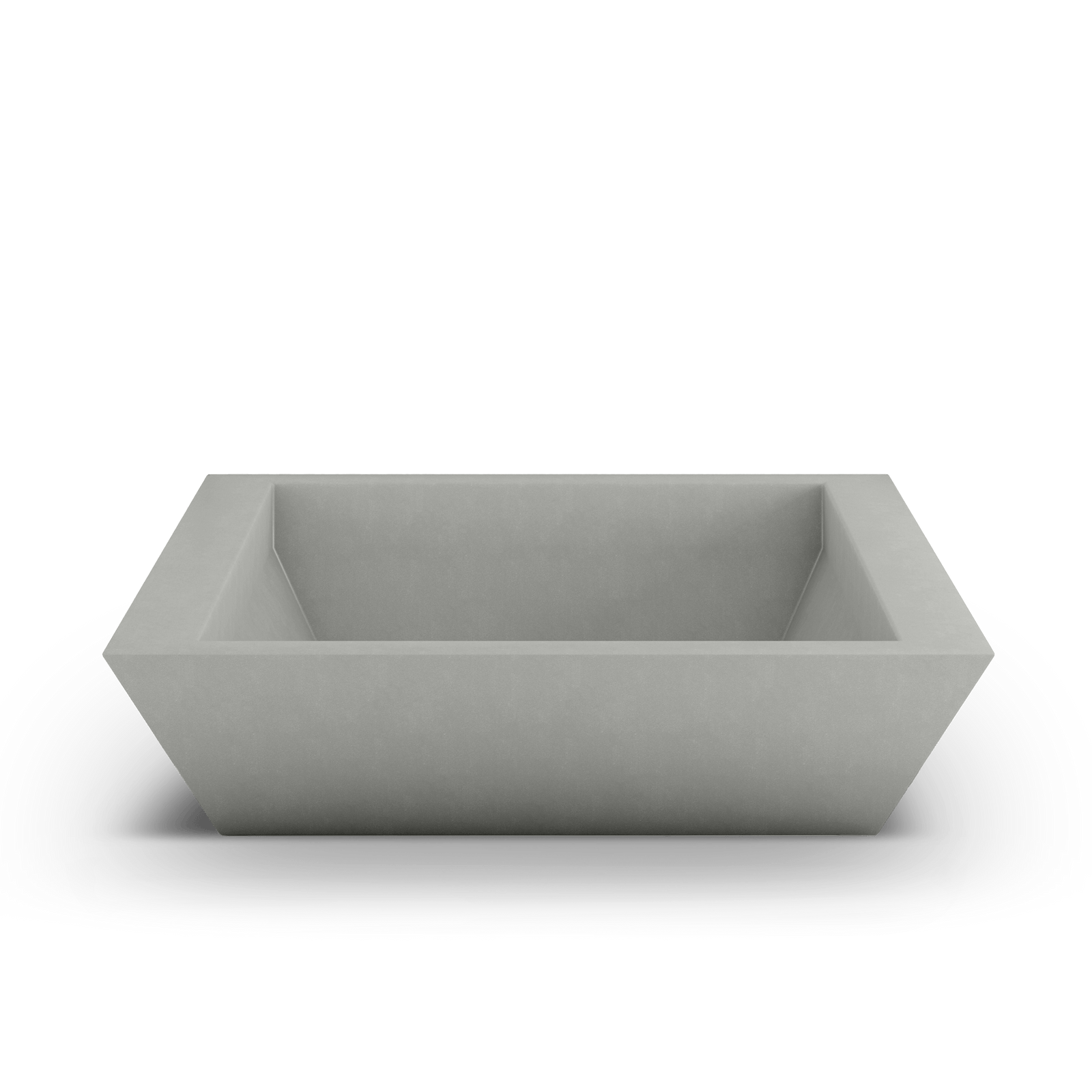 Newport Shallow GFRC Planter in Dover Blue Color - top view