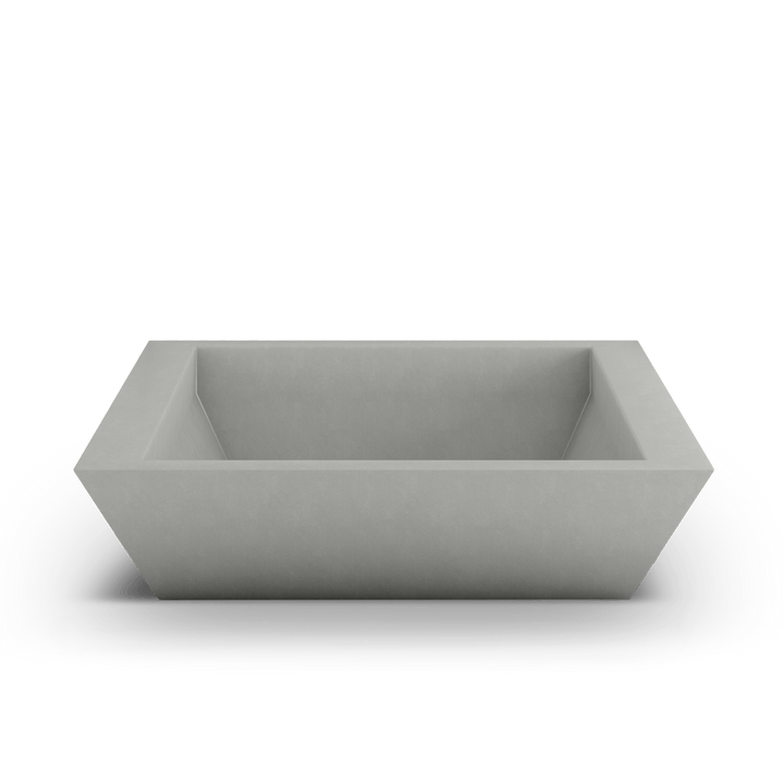 Newport Shallow GFRC Planter in Dover Blue Color - top view