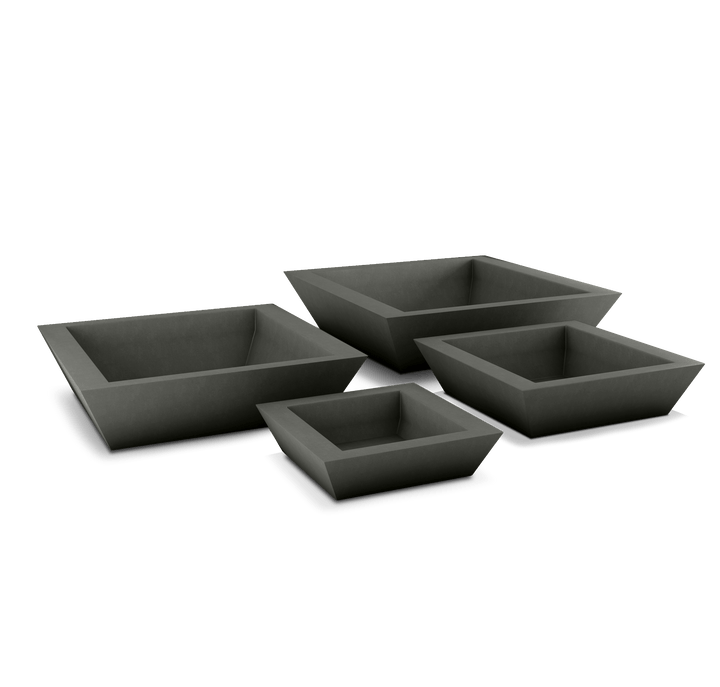 Newport Shallow GFRC Planter in French Gray Color - all sizes