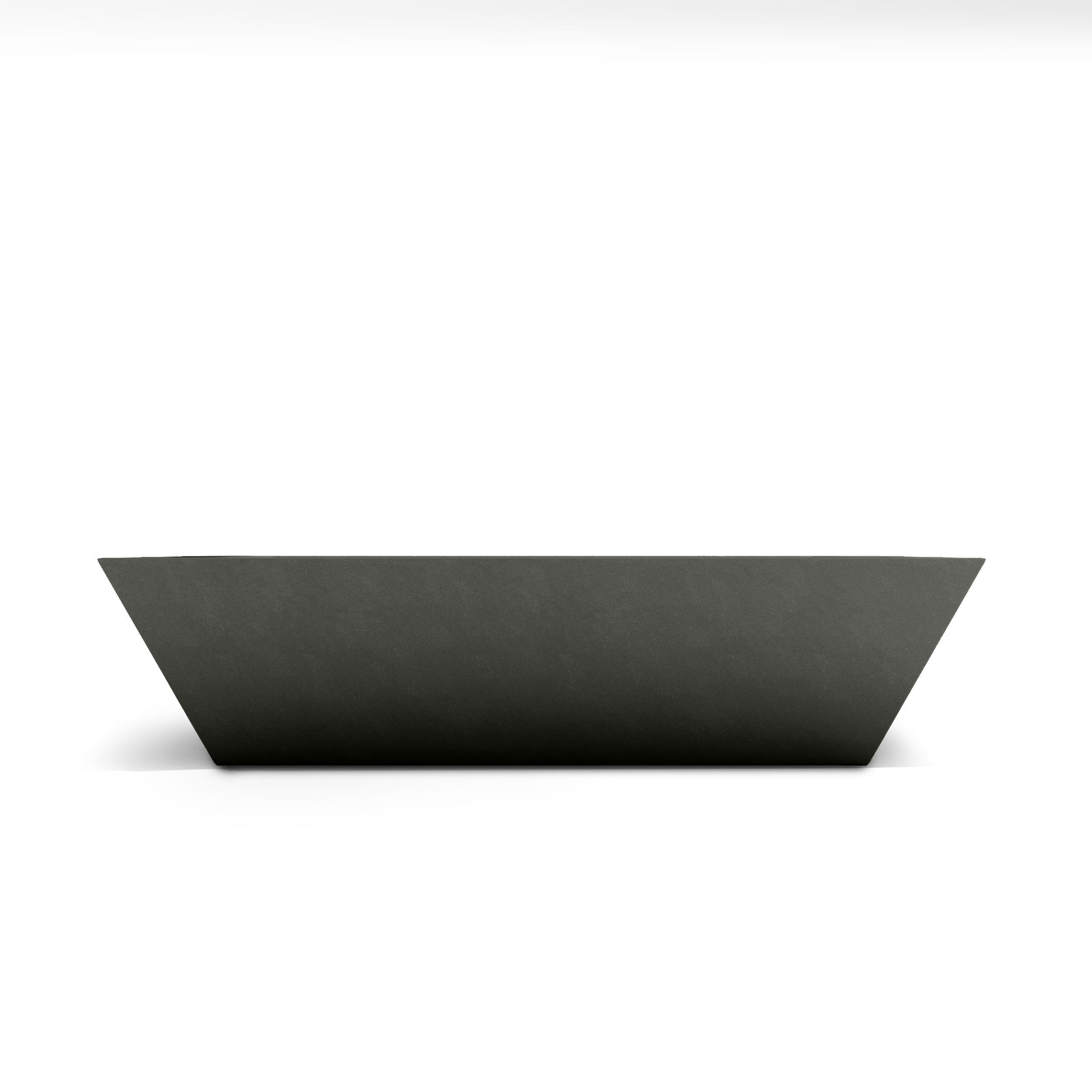 Newport Shallow GFRC Planter in French Gray Color - front view