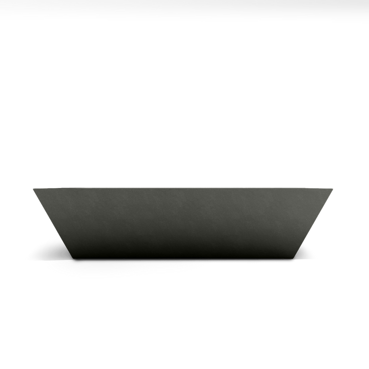 Newport Shallow GFRC Planter in French Gray Color - front view