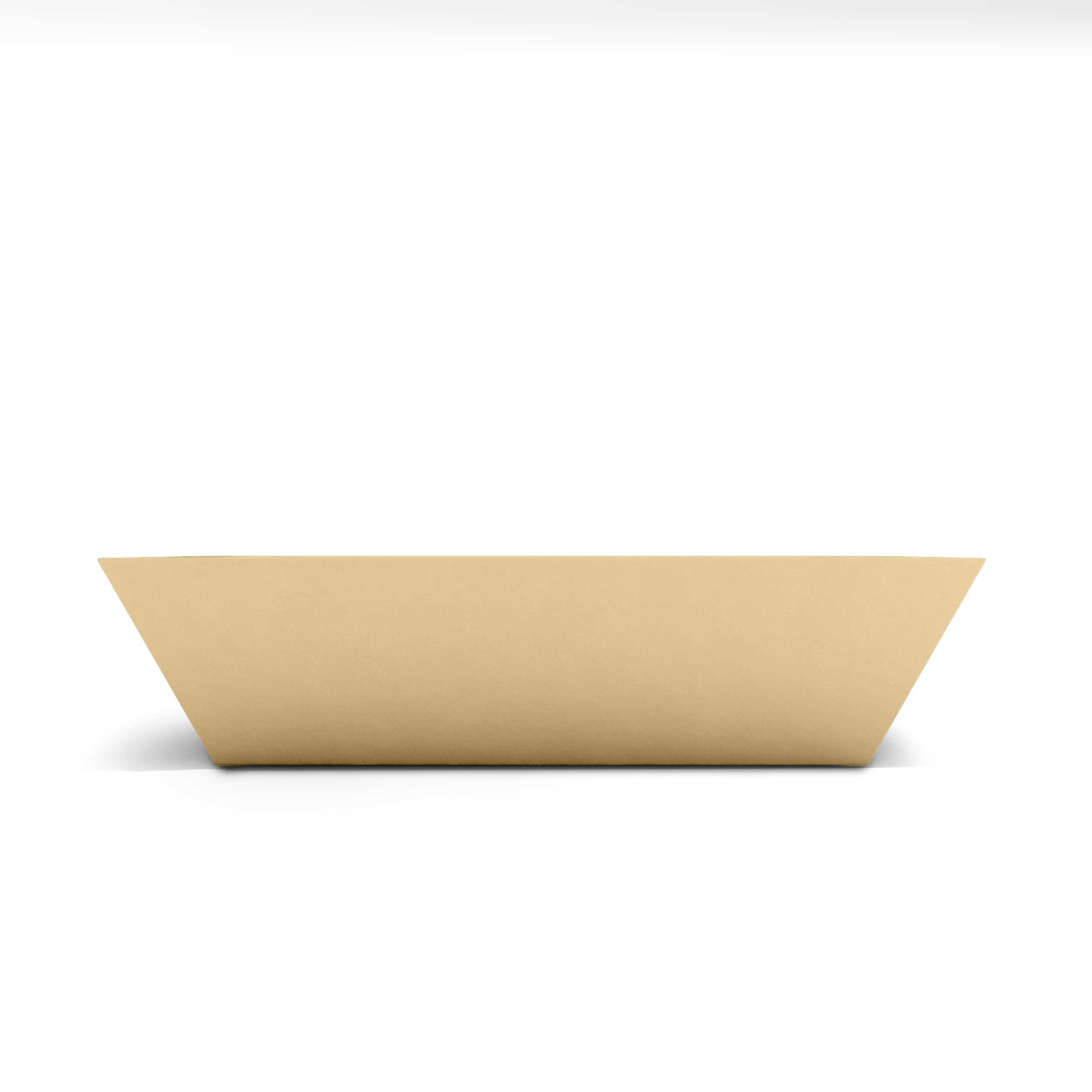 Newport Shallow GFRC Planter in Golden Sandstone Color - front view