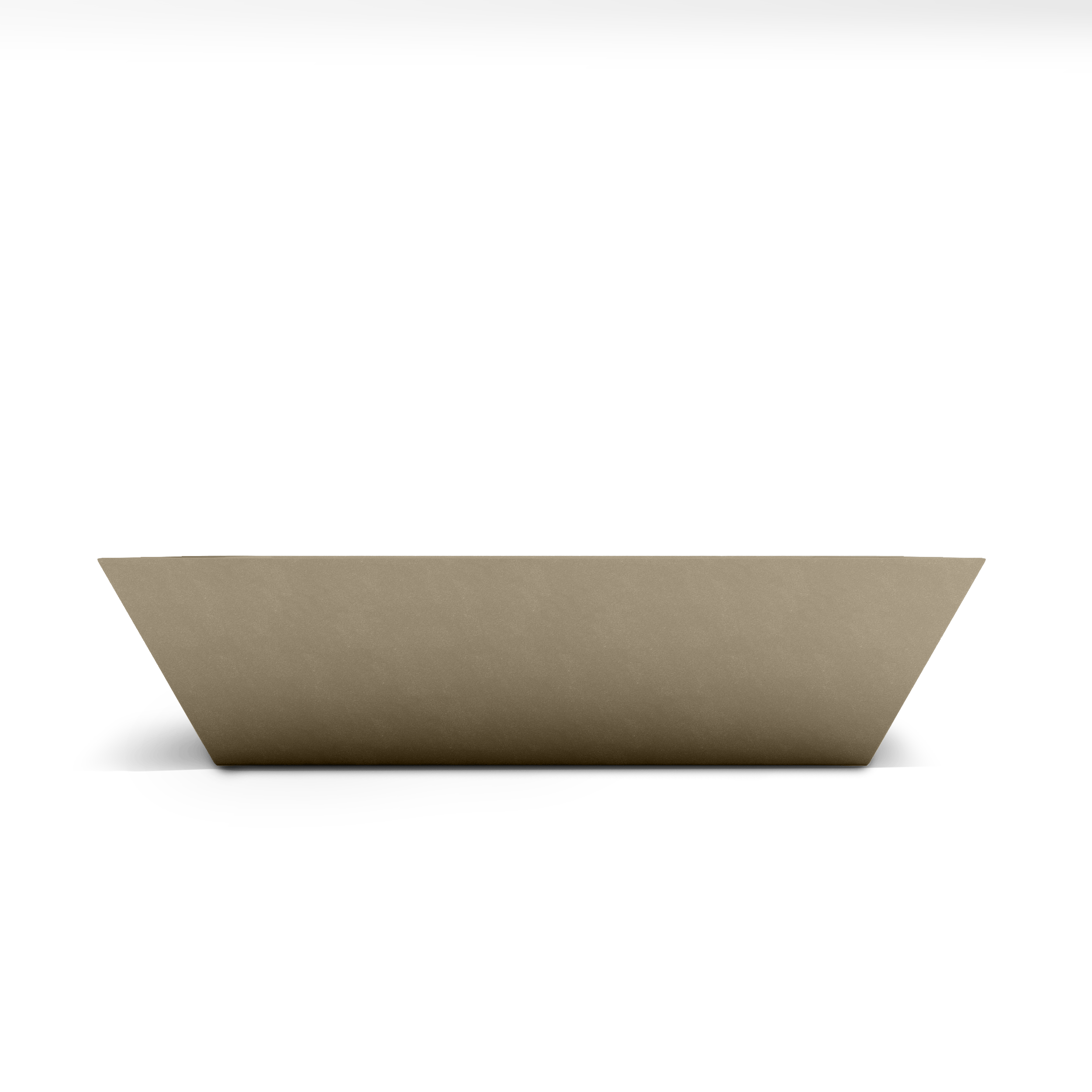 Newport Shallow GFRC Planter in Sandstone Color - front view