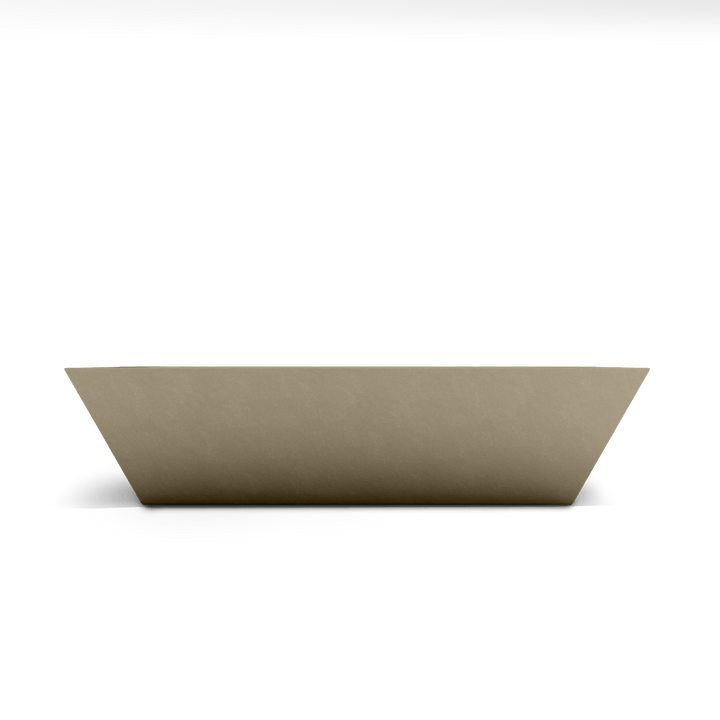 Newport Shallow GFRC Planter in Sandstone Color - front view