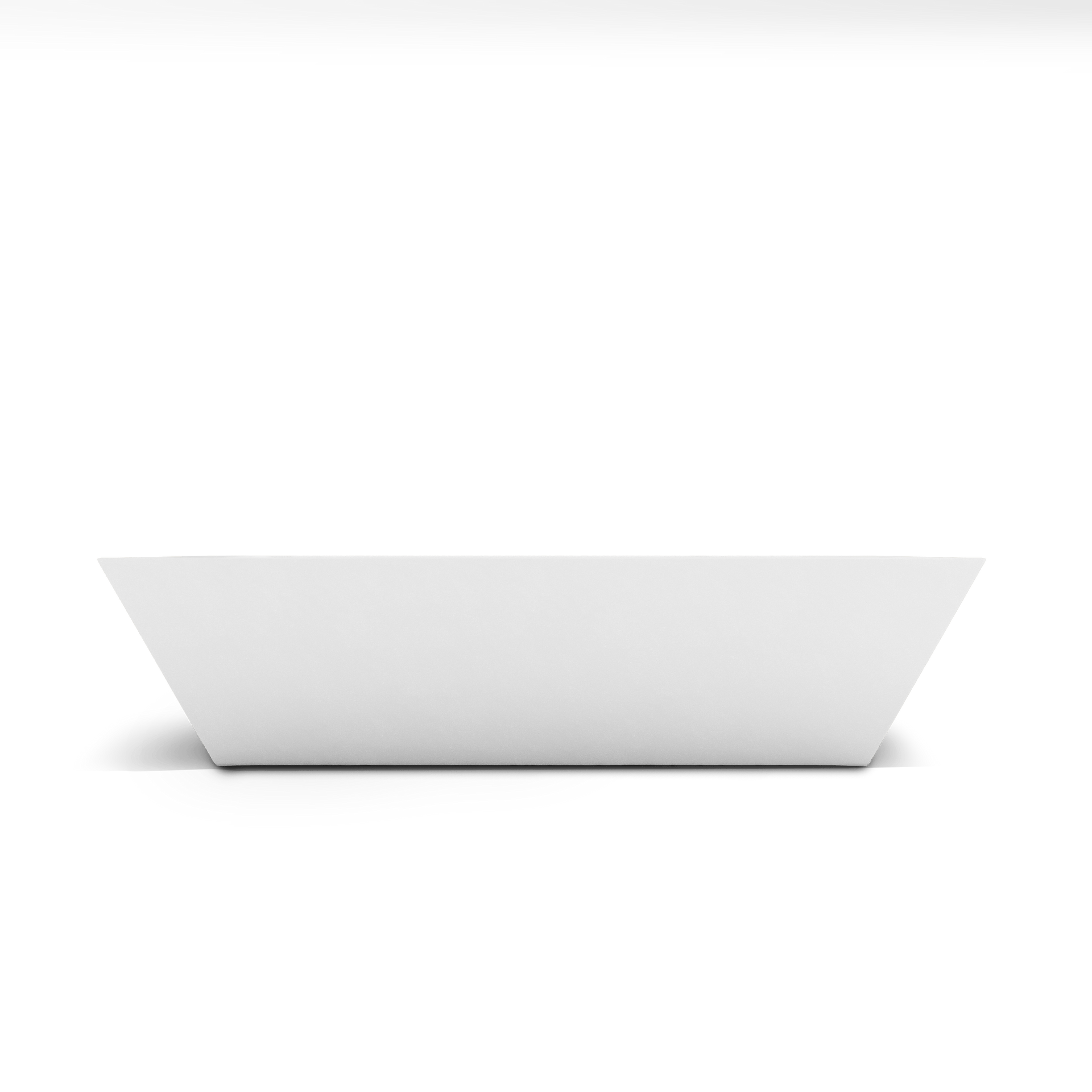 Newport Shallow GFRC Planter in White Color - front view