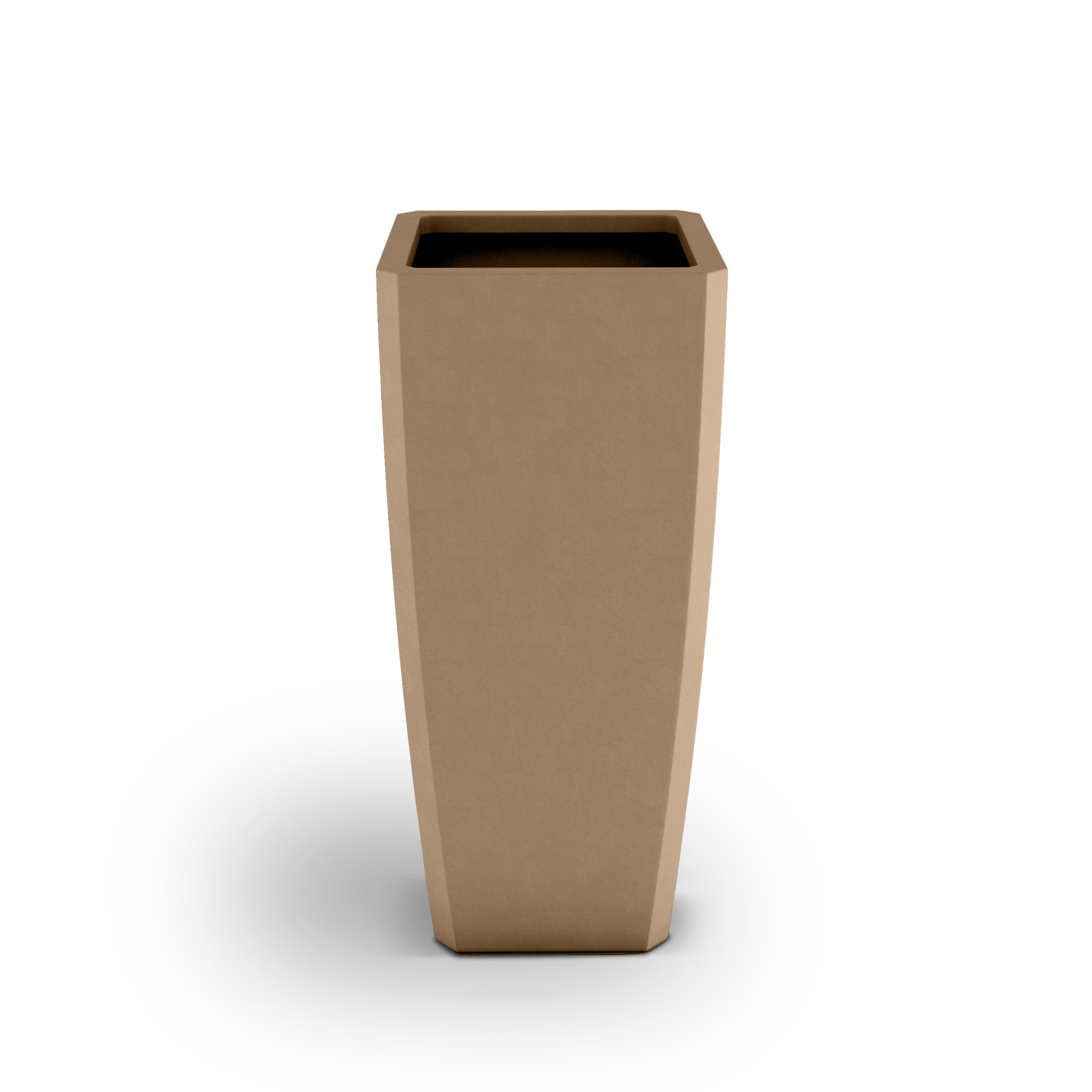 Quartet GFRC Planter in Adobe Buff Color - 3/4 view