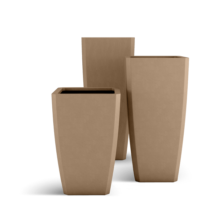 Quartet GFRC Planter in Adobe Buff Color - all sizes