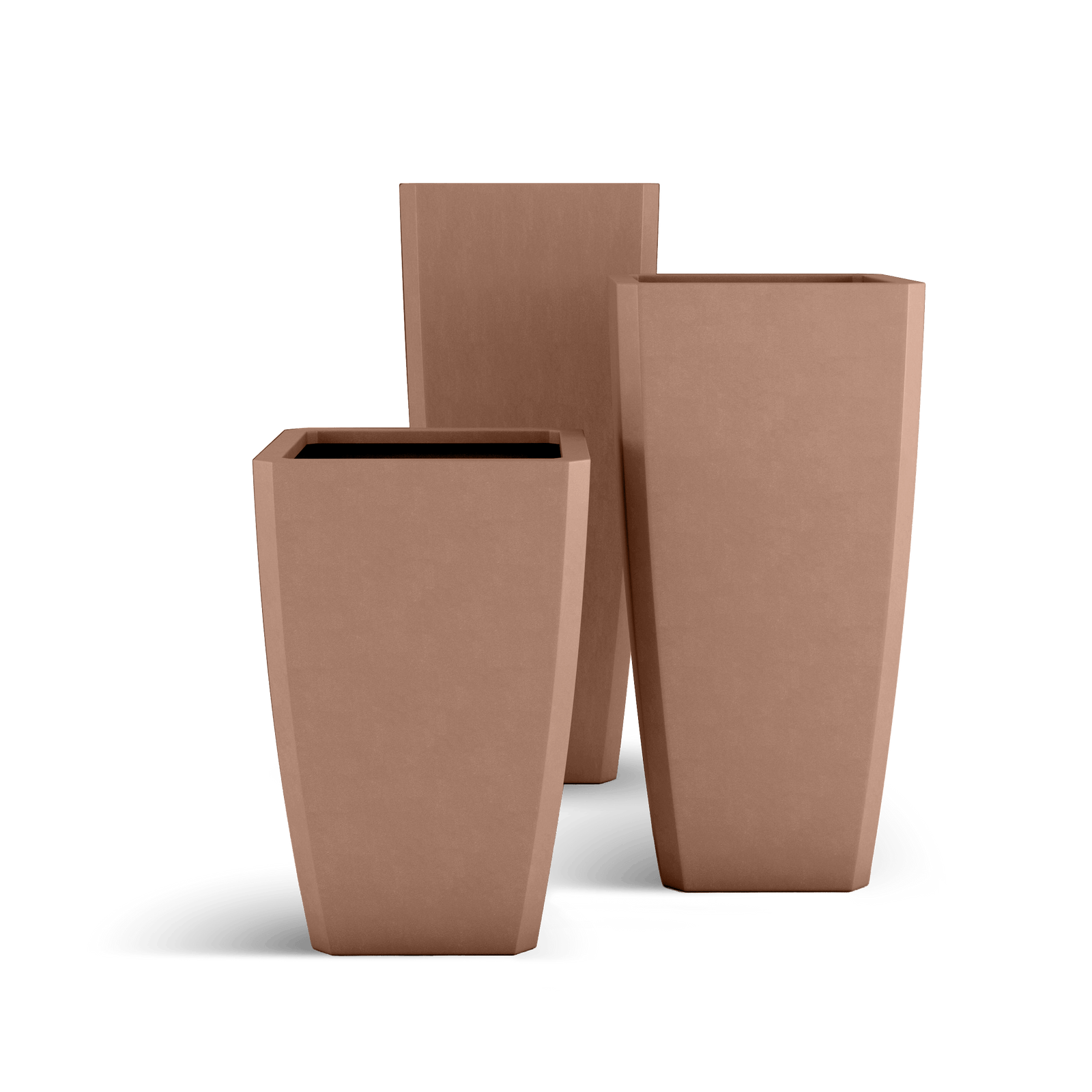 Quartet GFRC Planter in Antique Rose Color - all sizes