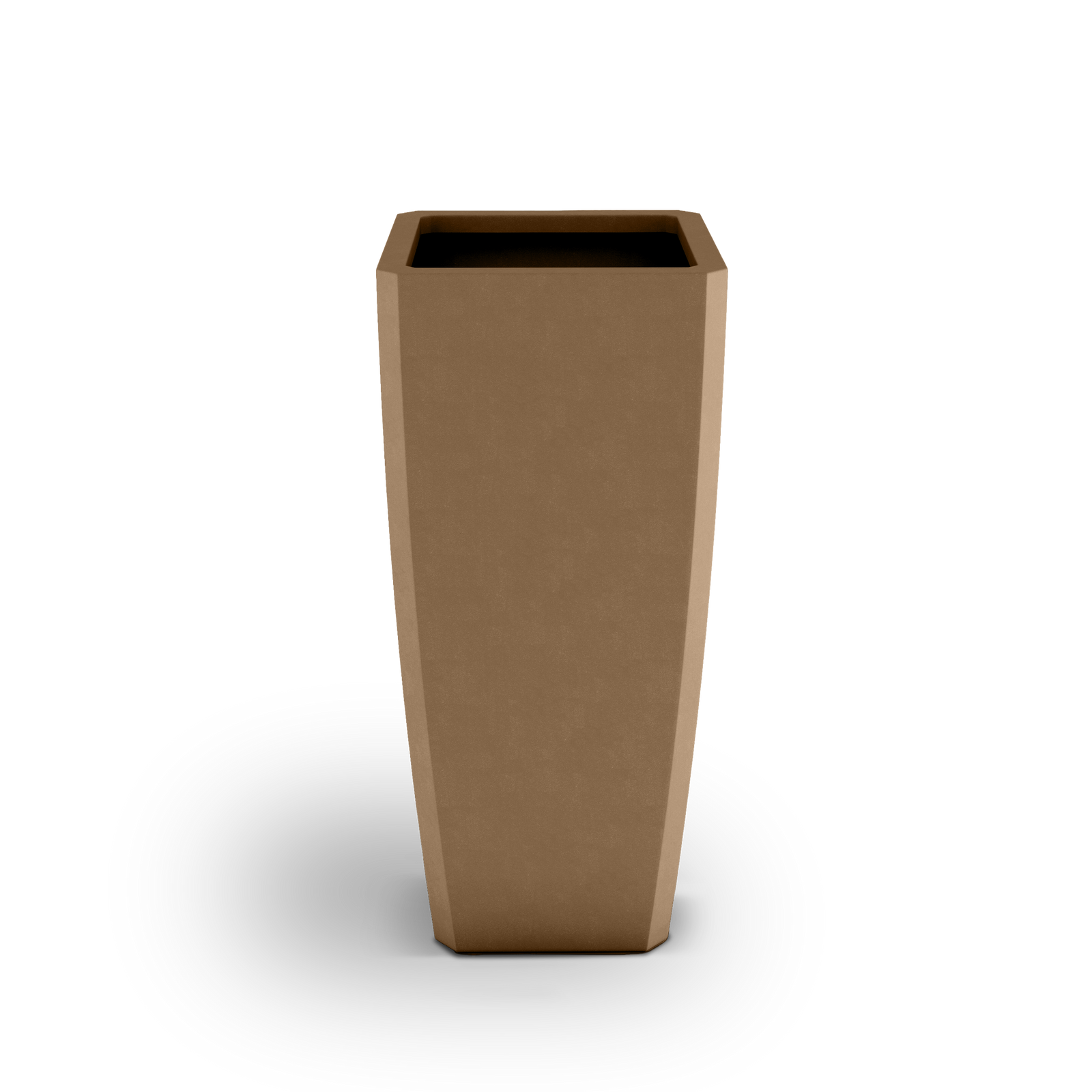 Quartet GFRC Planter in Cappuccino Color - 3/4 view