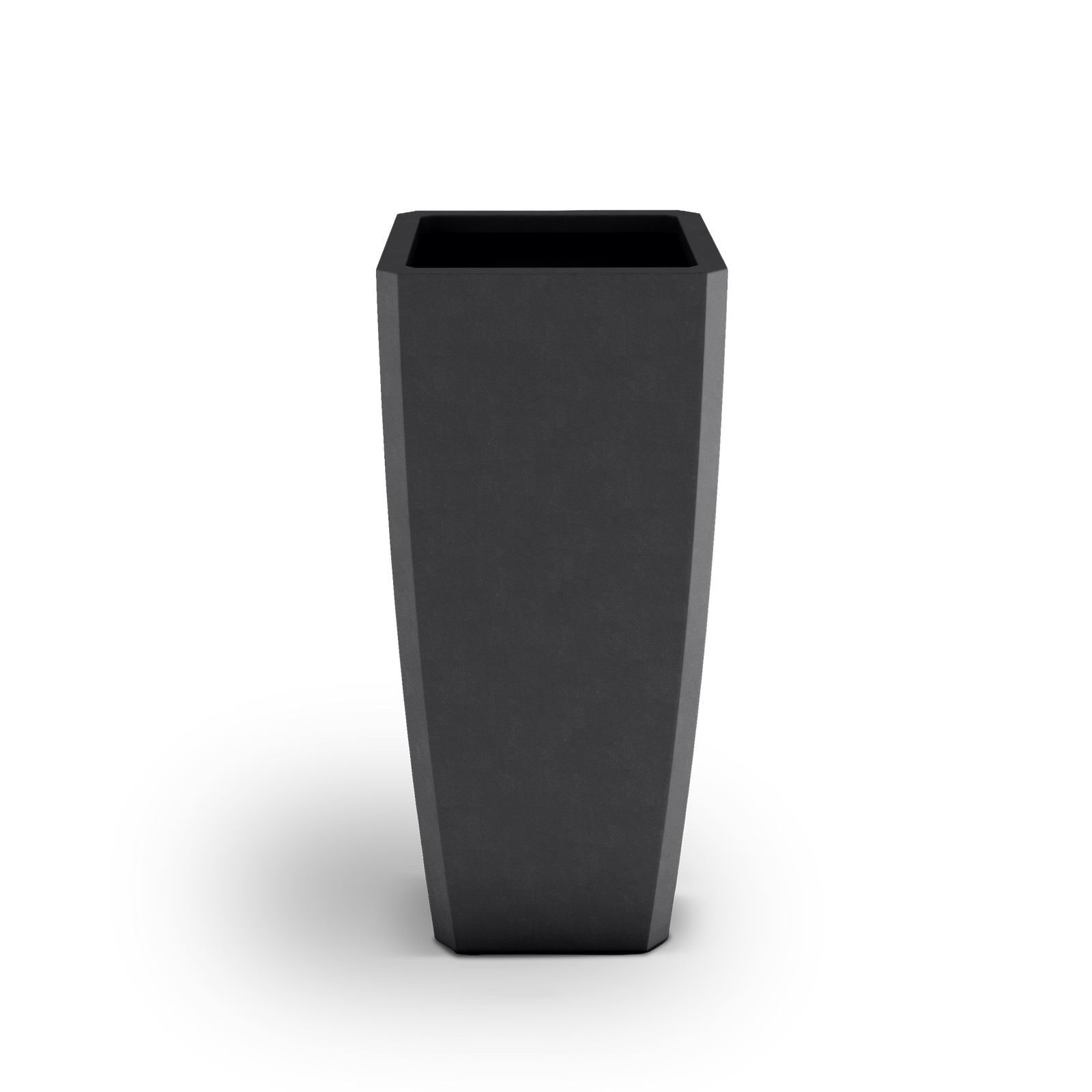 Quartet GFRC Planter in Dark Gray Color - 3/4 view
