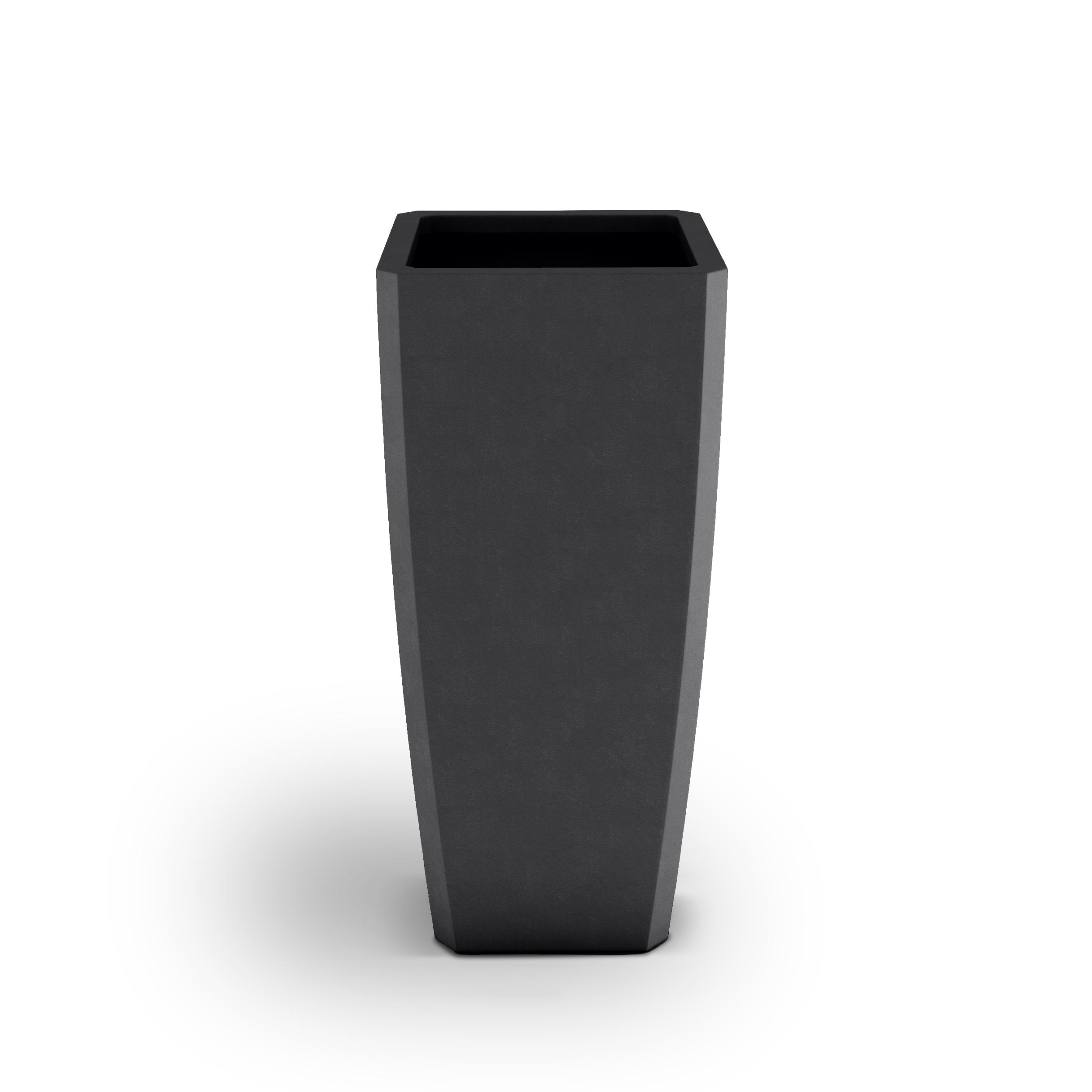 Quartet GFRC Planter in Dark Gray Color - 3/4 view