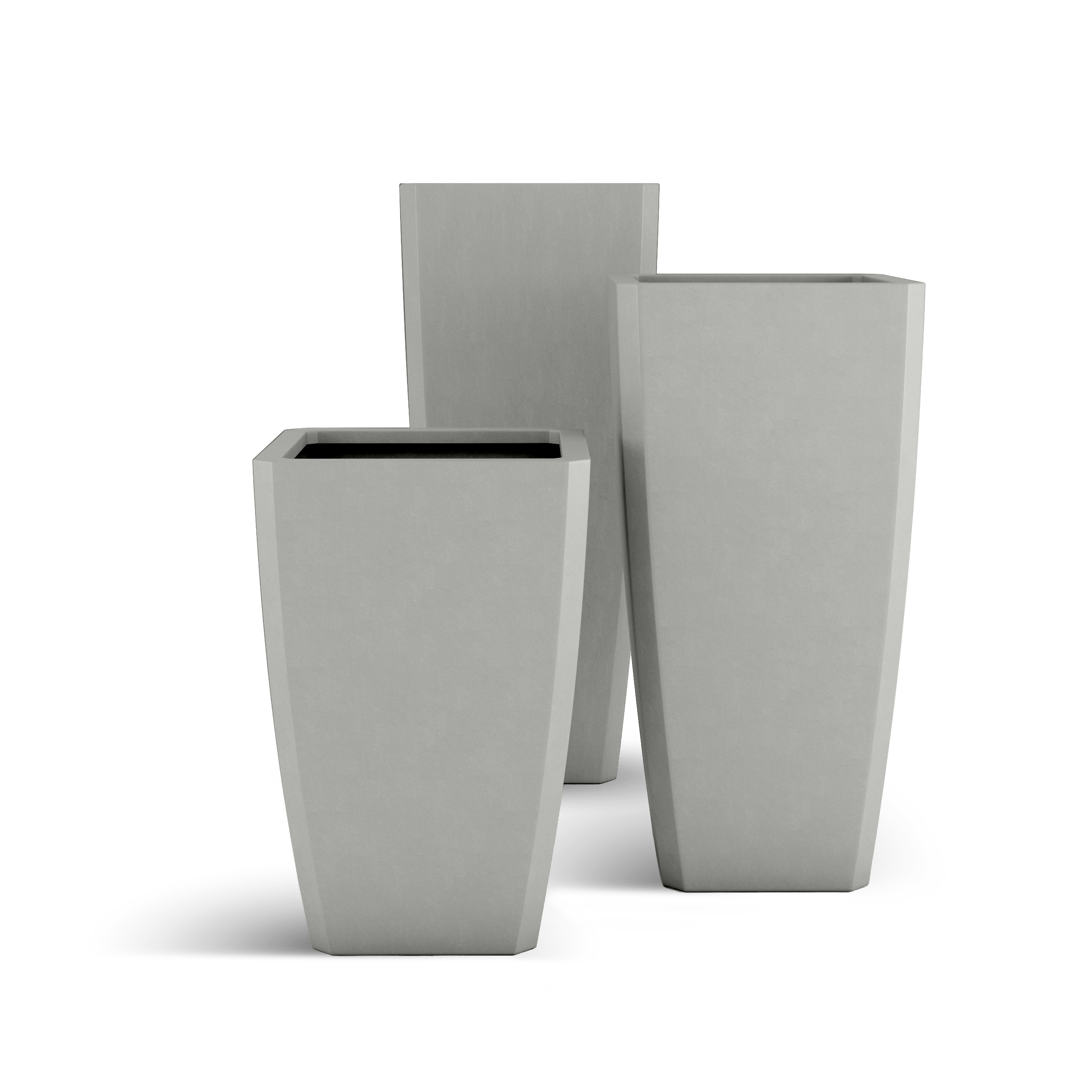 Quartet GFRC Planter in Dover Blue Color - all sizes